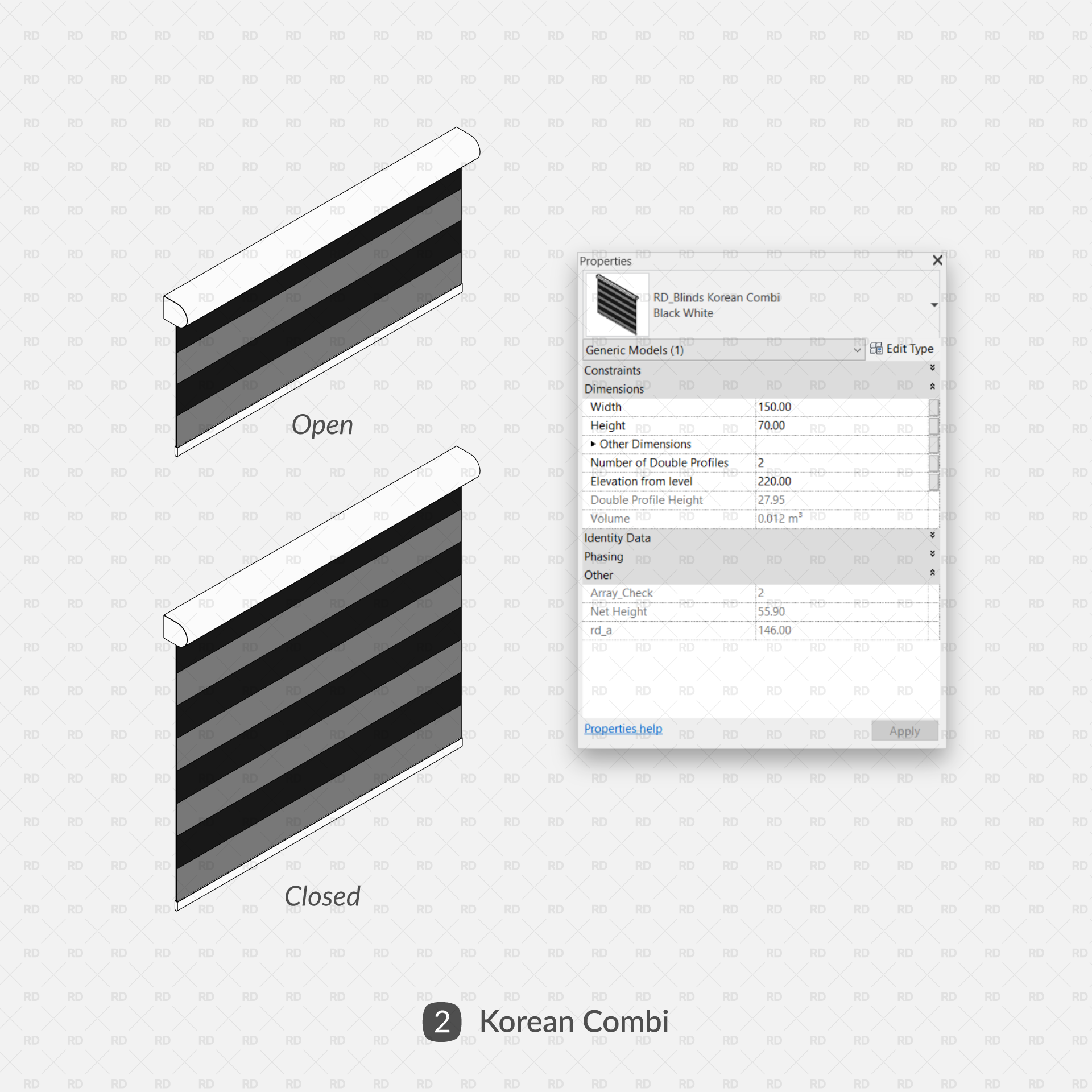 revit korean combi blinds