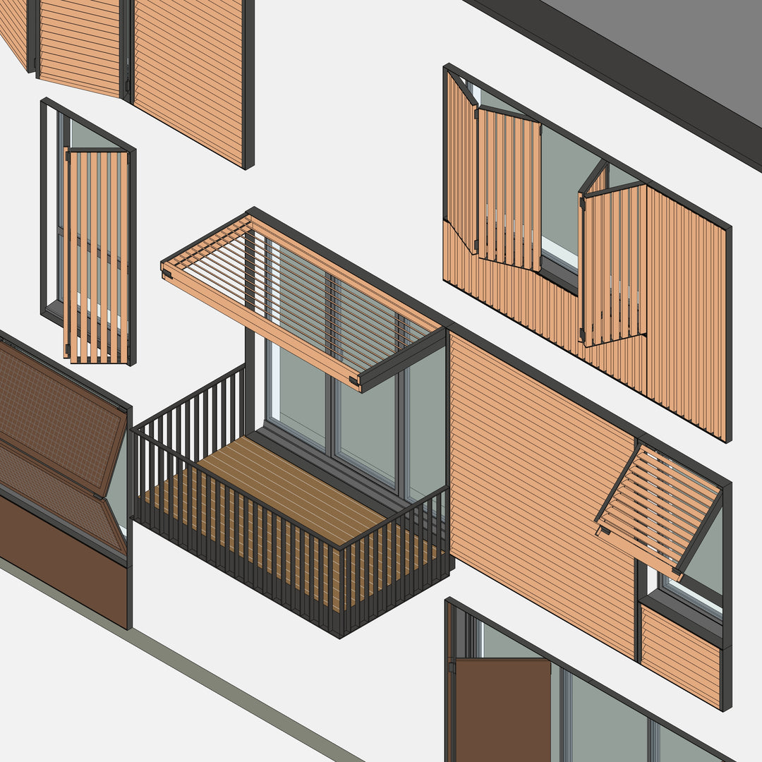 Revit Window Shutter System Families | RD Studio