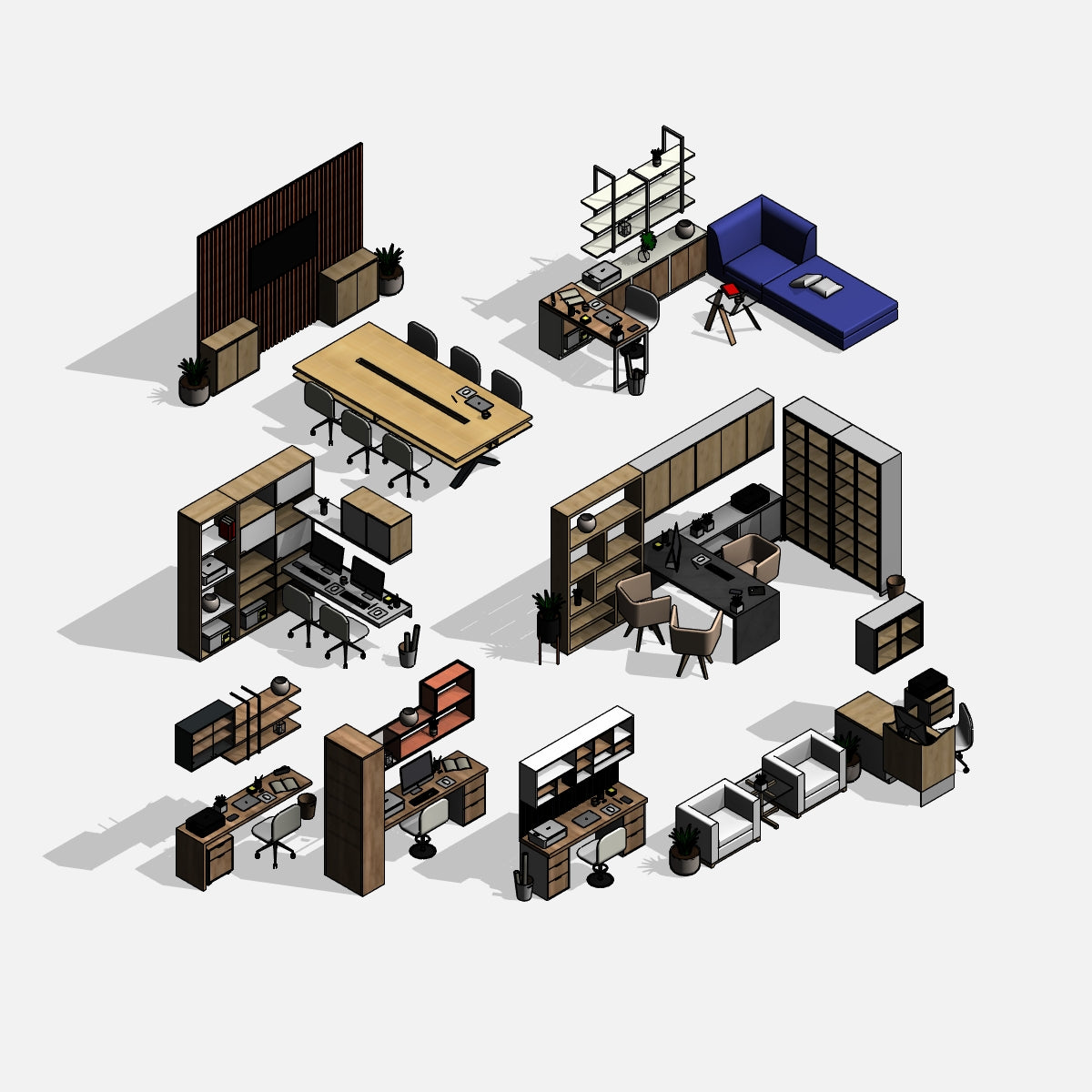 revit office families pack