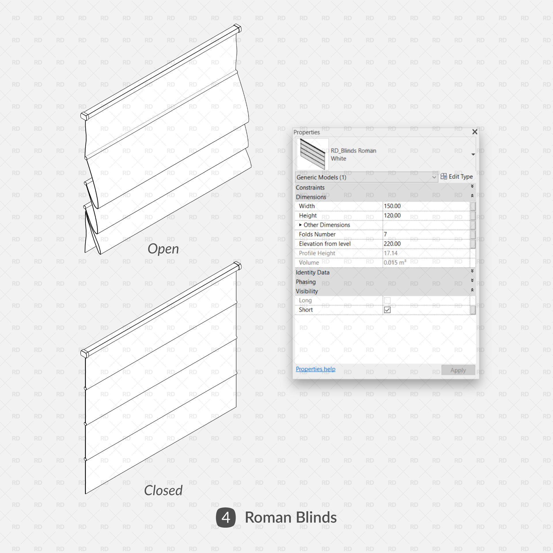 revit roman blind