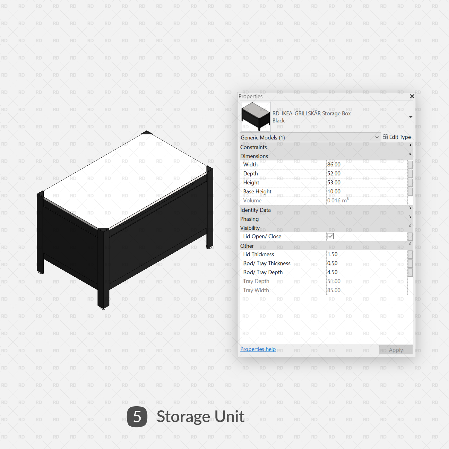 revit outdoor kitchen storage