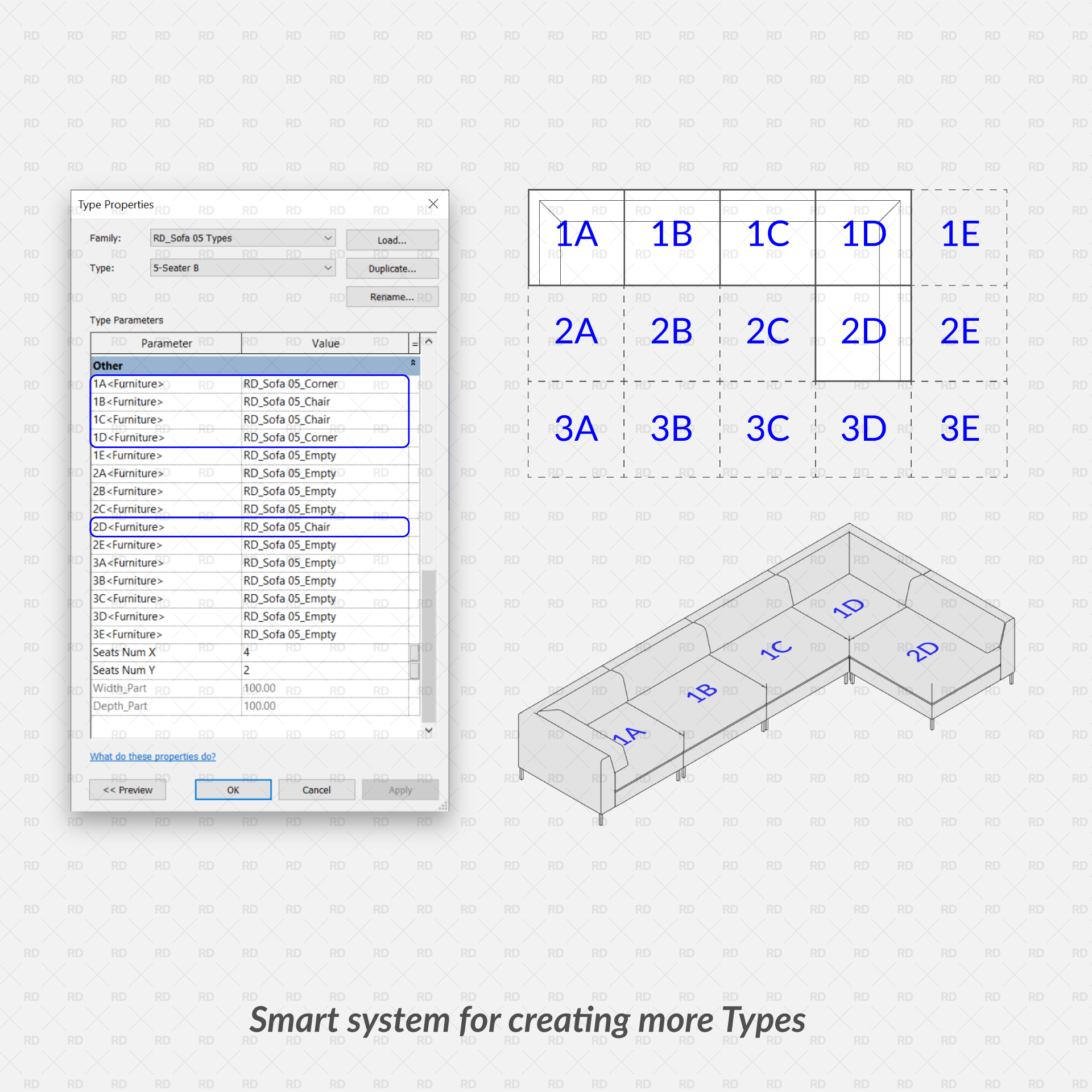 revit sofa 