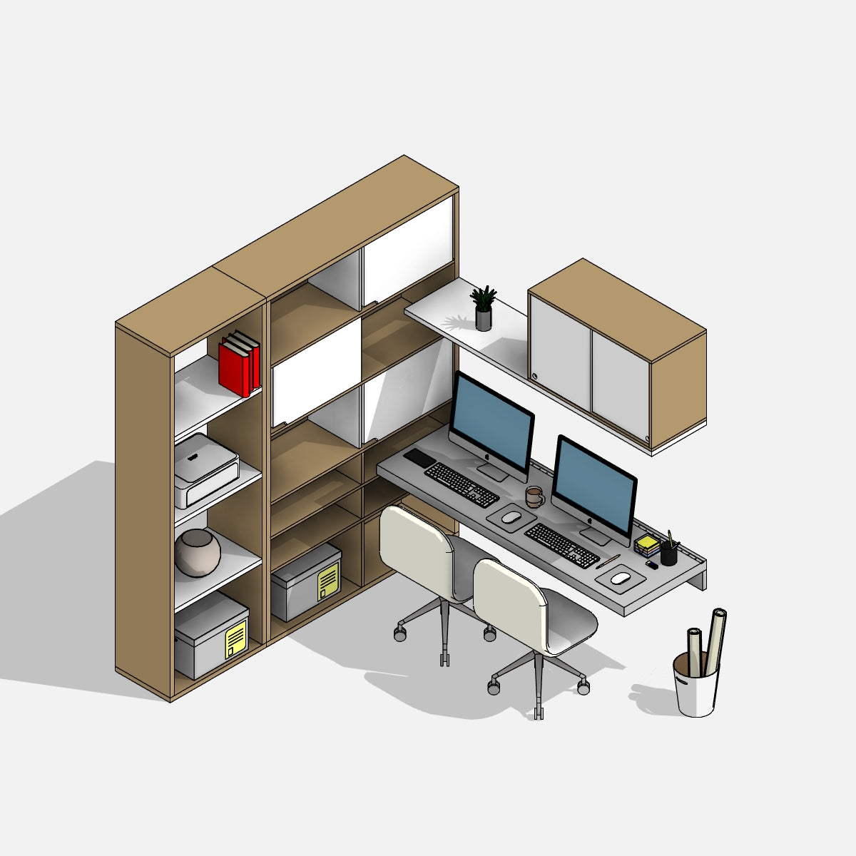 revit office furniture home