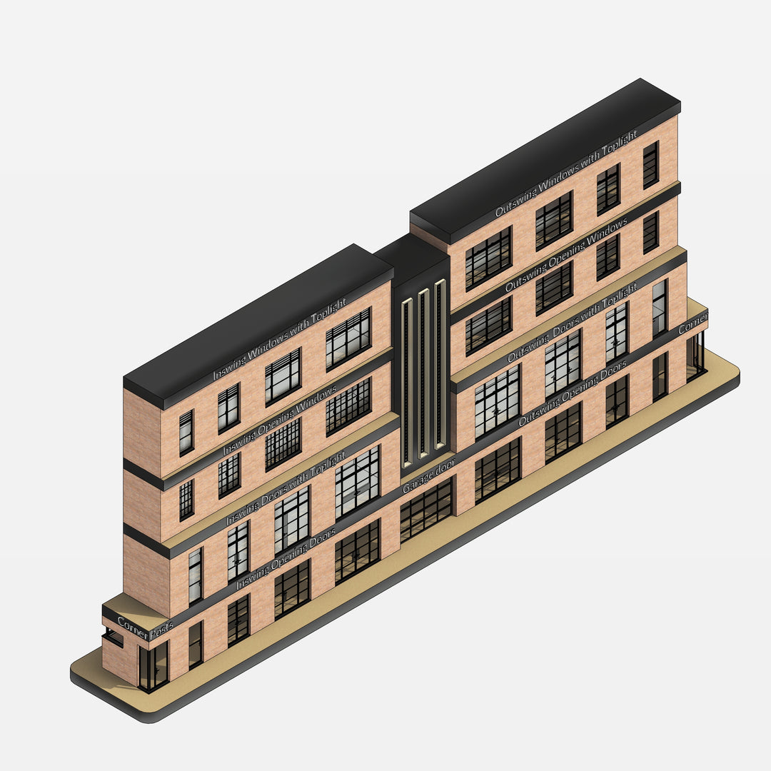 Revit Steel Windows & Doors – 19 Families, Metric & Imperial