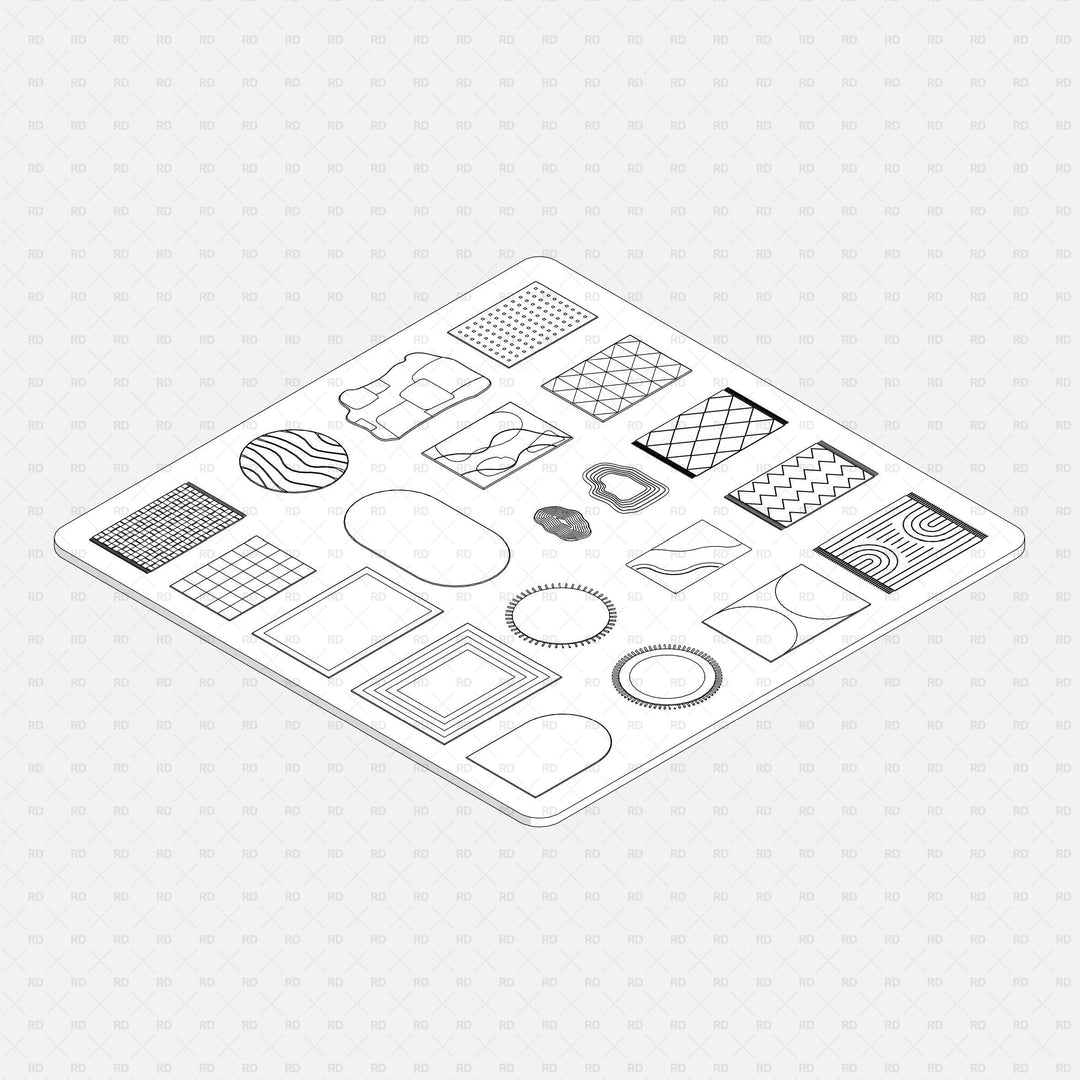 Revit Rugs Families | 20 Objects | RD Studio