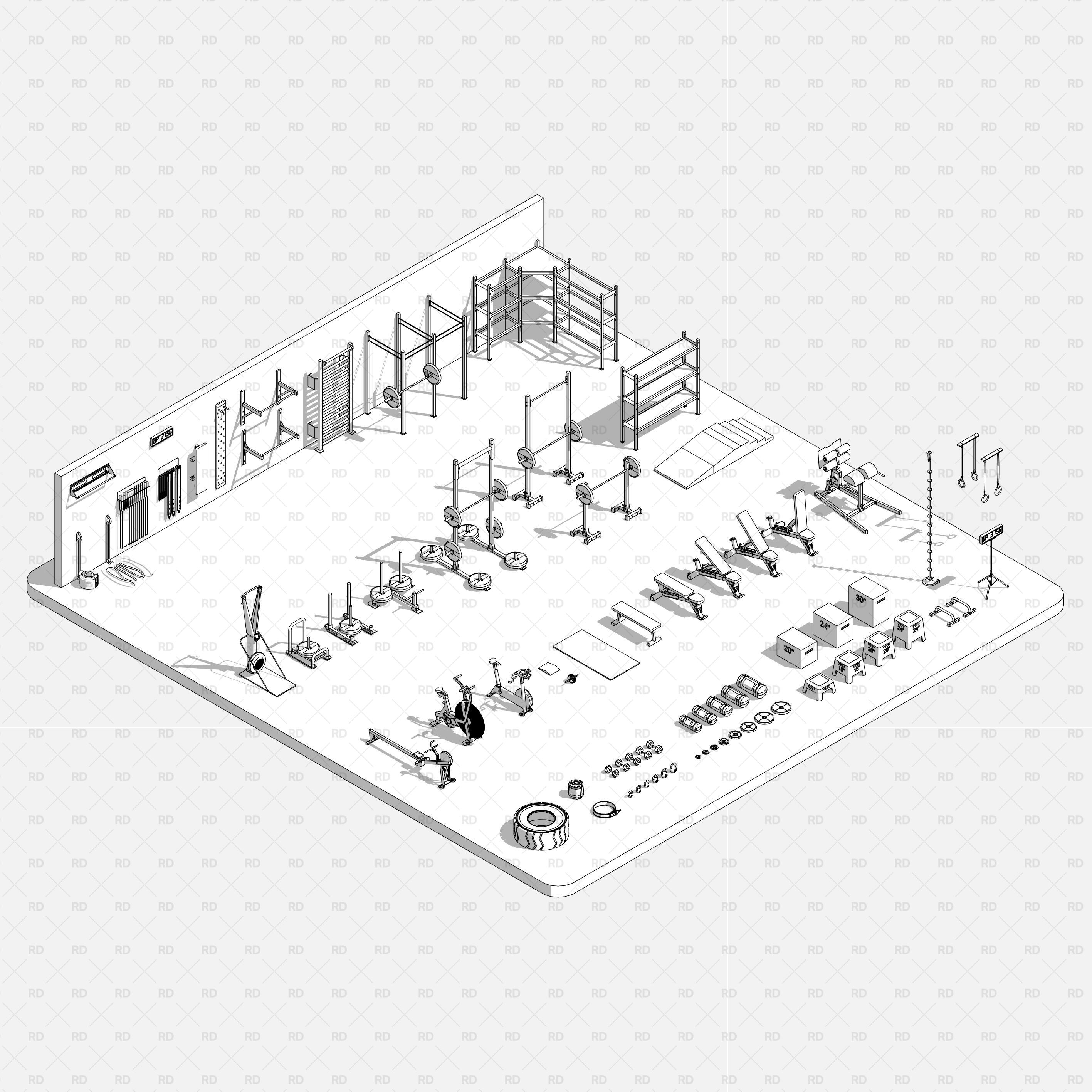 Revit CrossFit Equipment