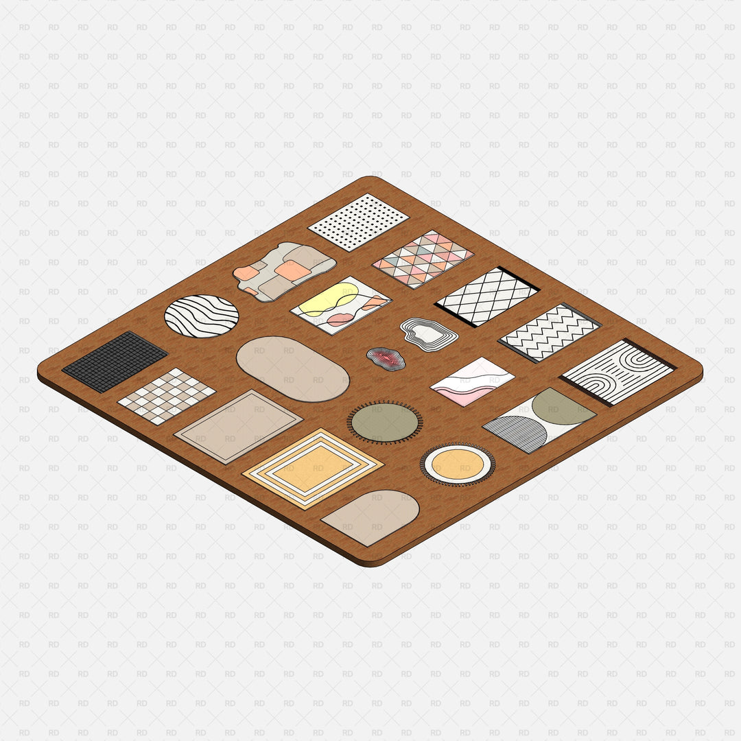 Revit Rugs Families | 20 Objects | RD Studio