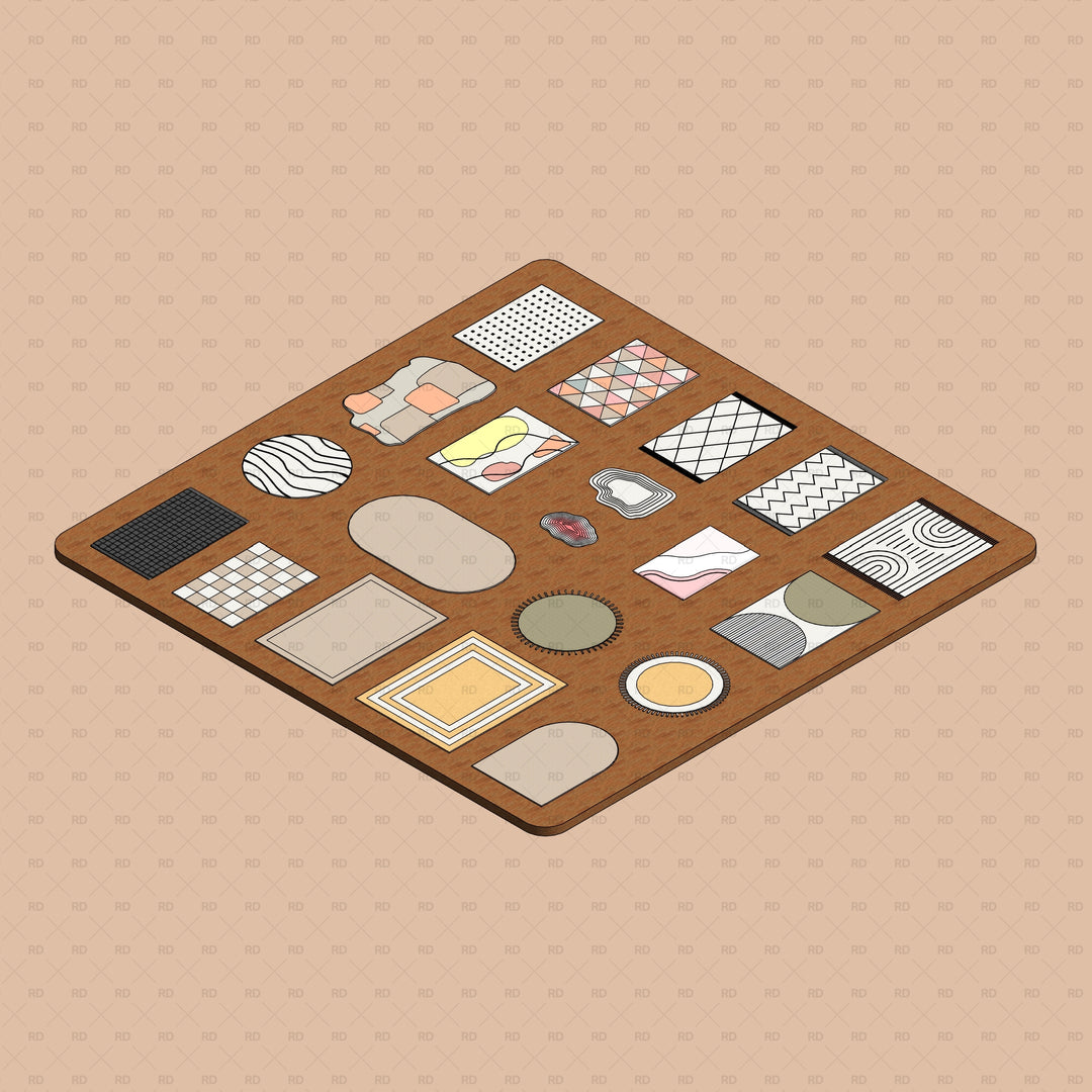 Download Free Revit Rug Family - Rug 01 | RD Studio