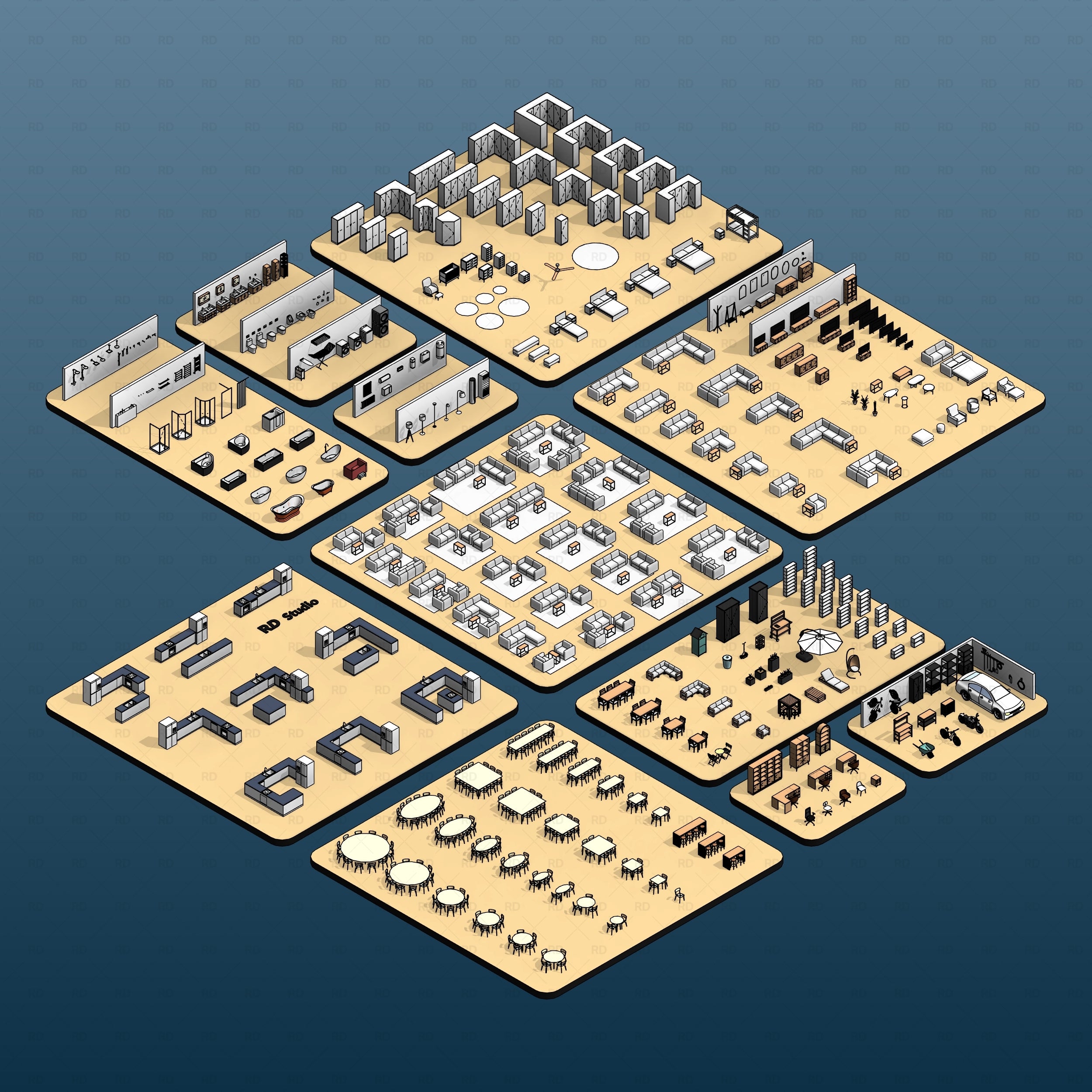 Revit download architectural template - Full residential library 