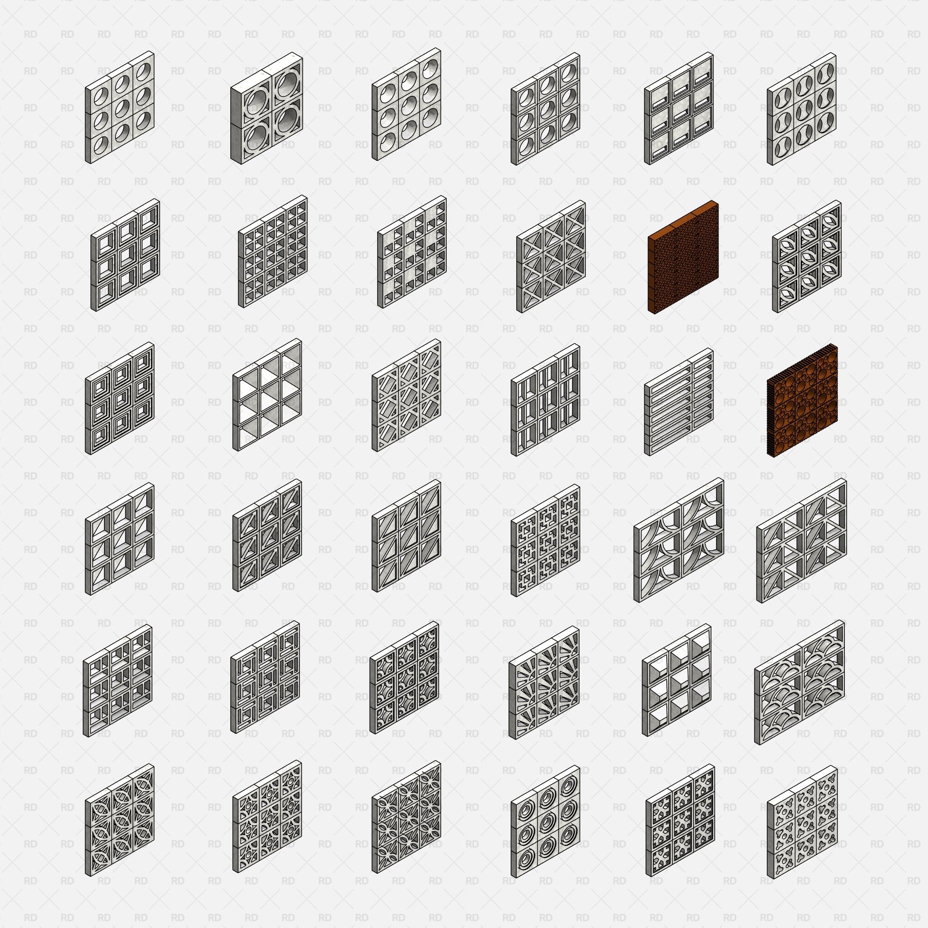 Revit Breeze Blocks Walls