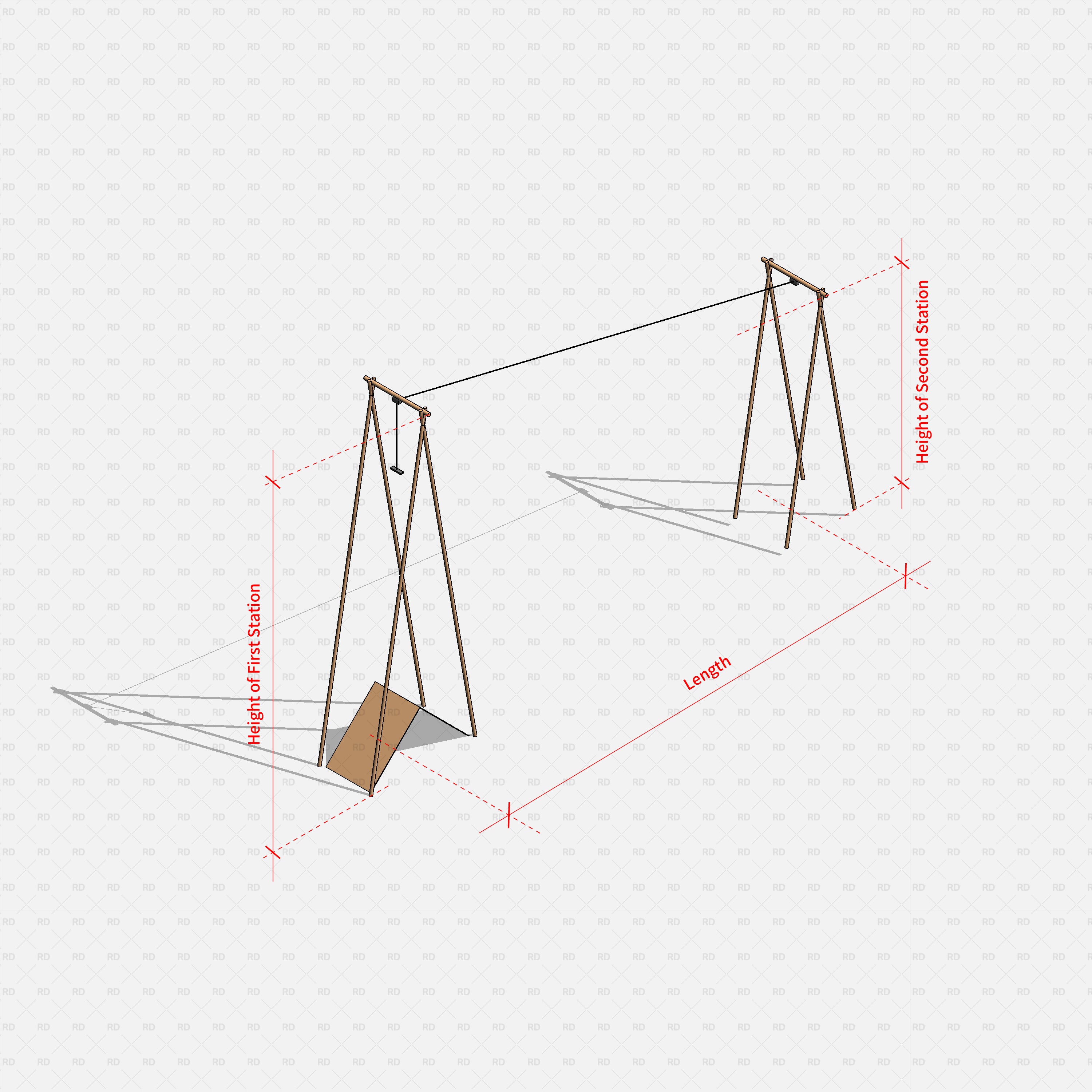 wooden playground parametric family