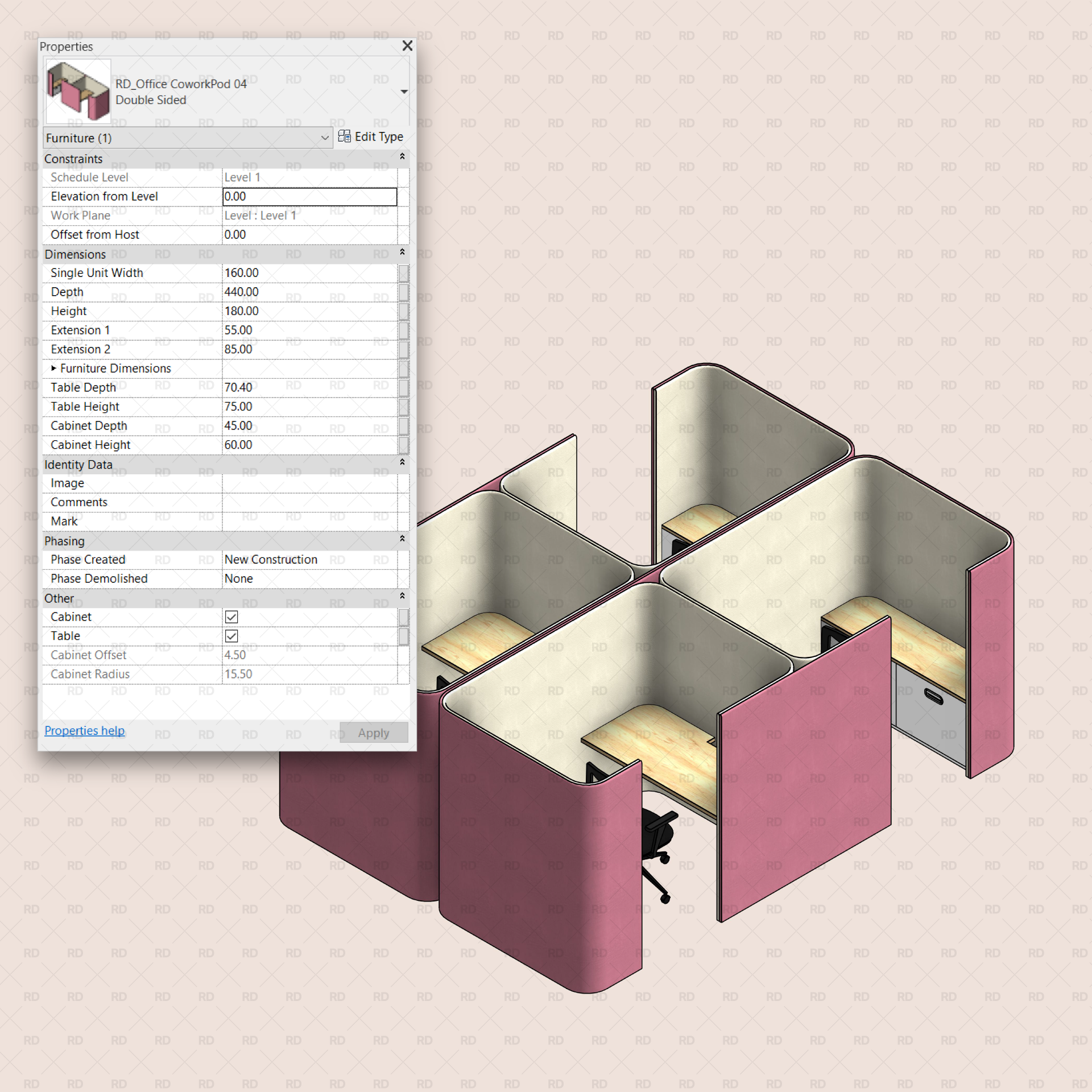 office furniture revit