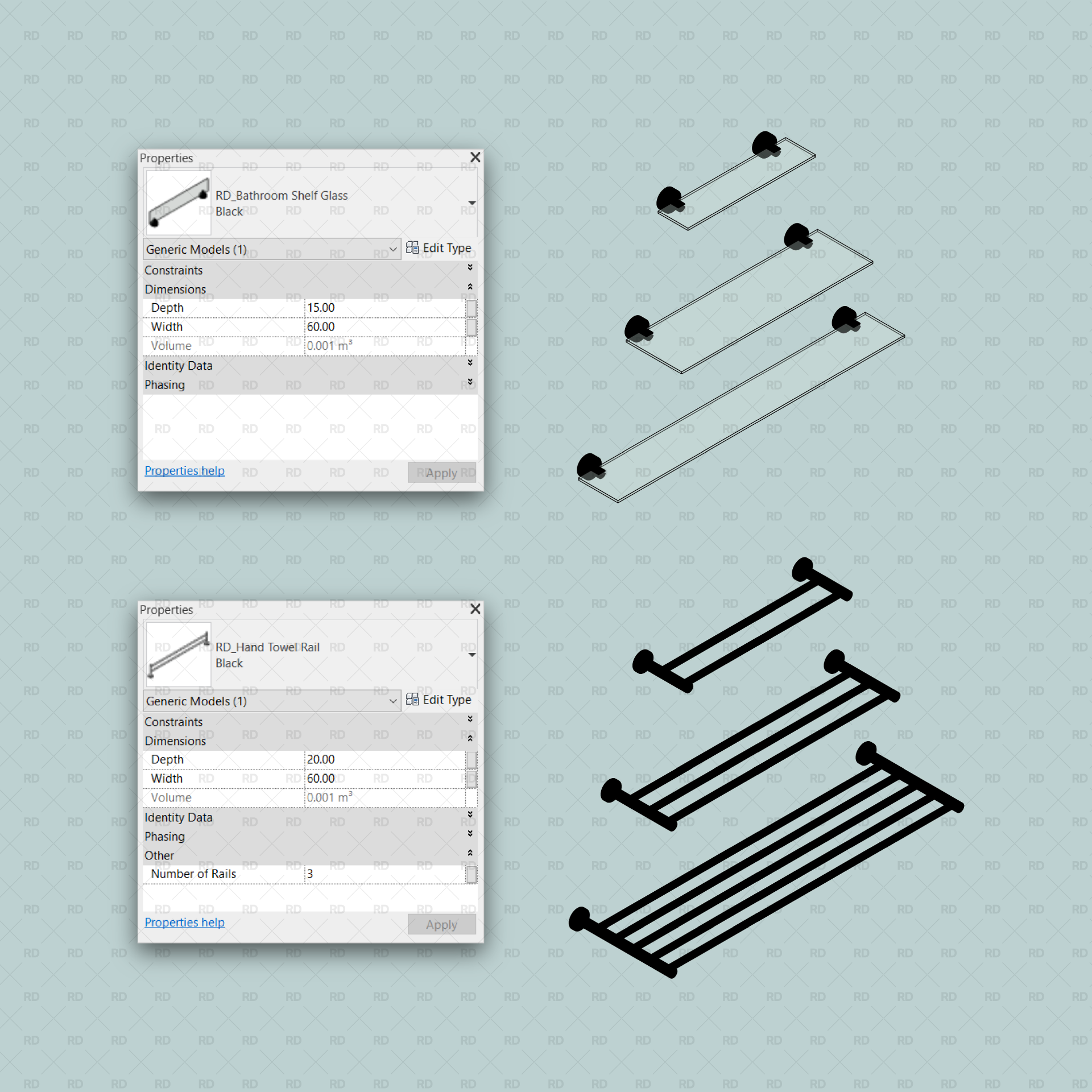 revit parametric shelf