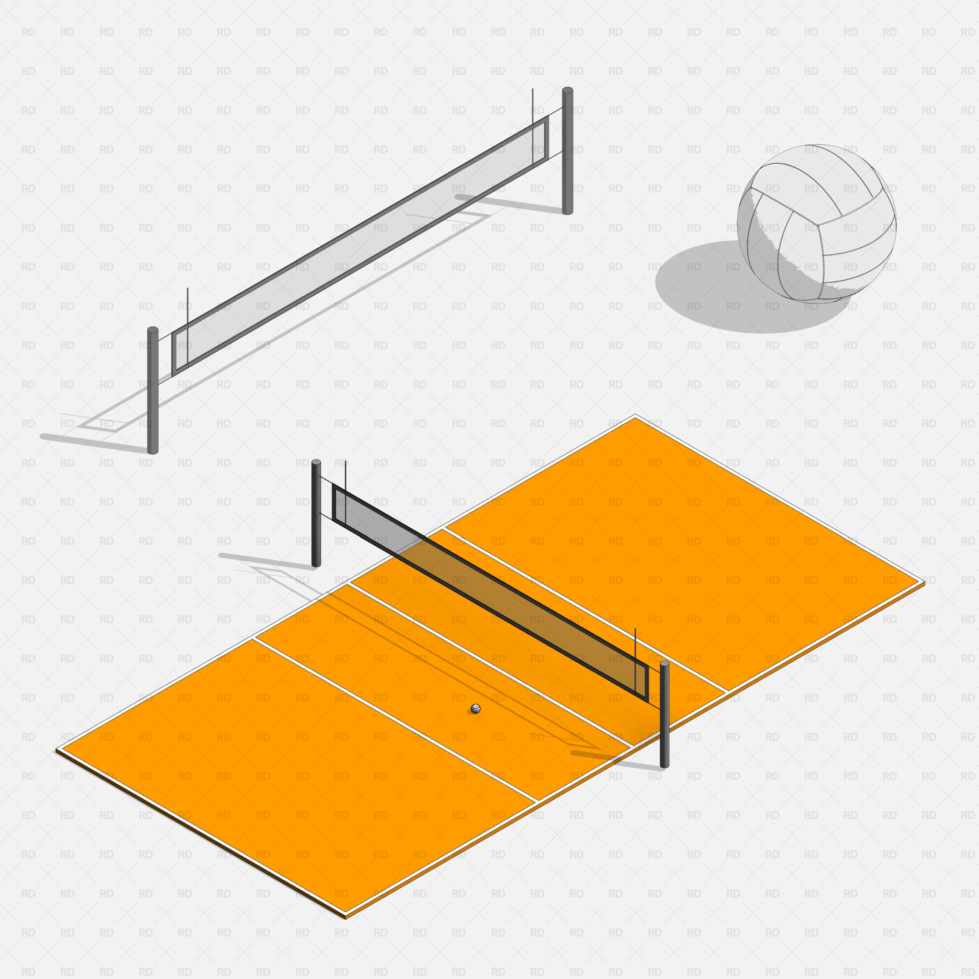 Revit Volleyball court