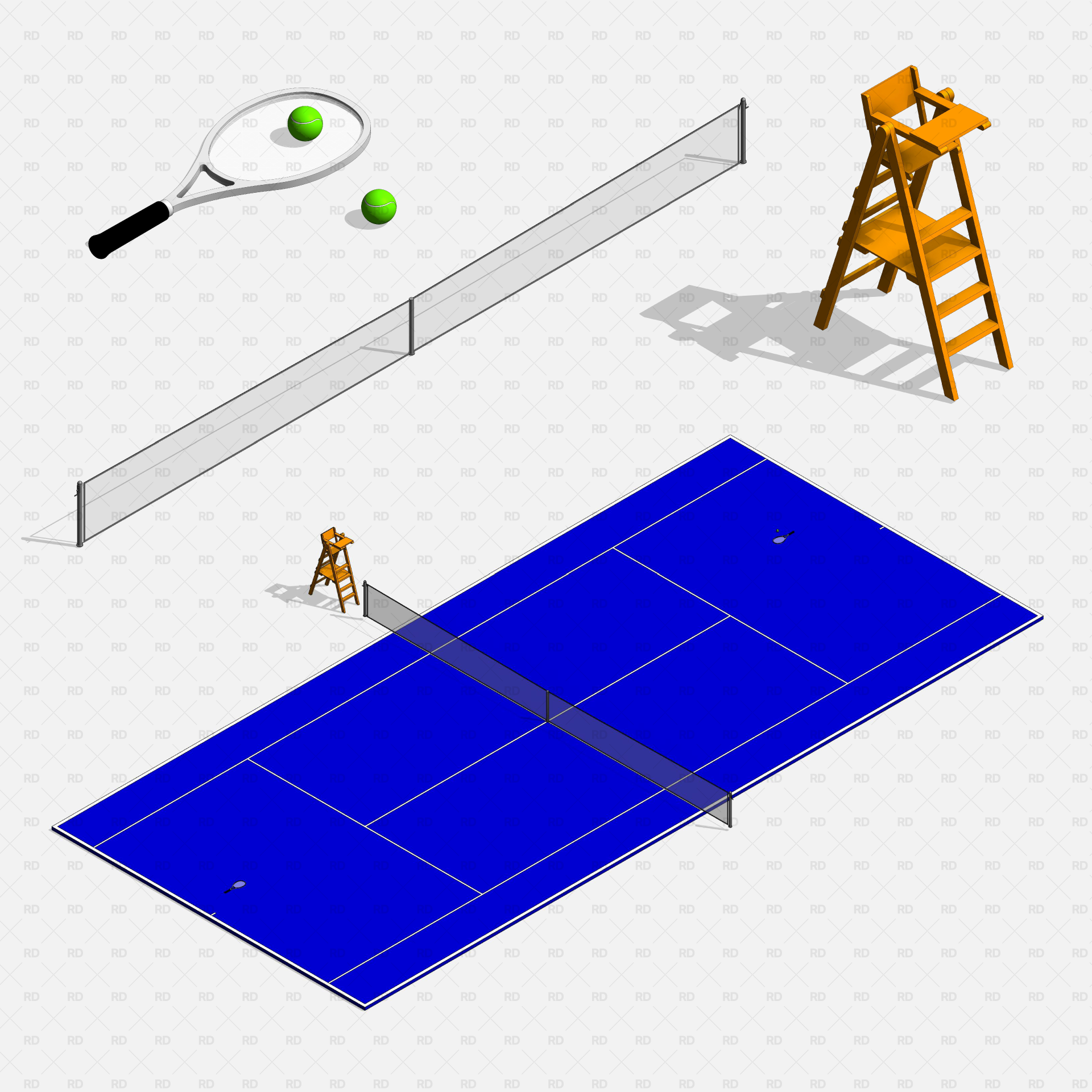 Revit Tennis Court 