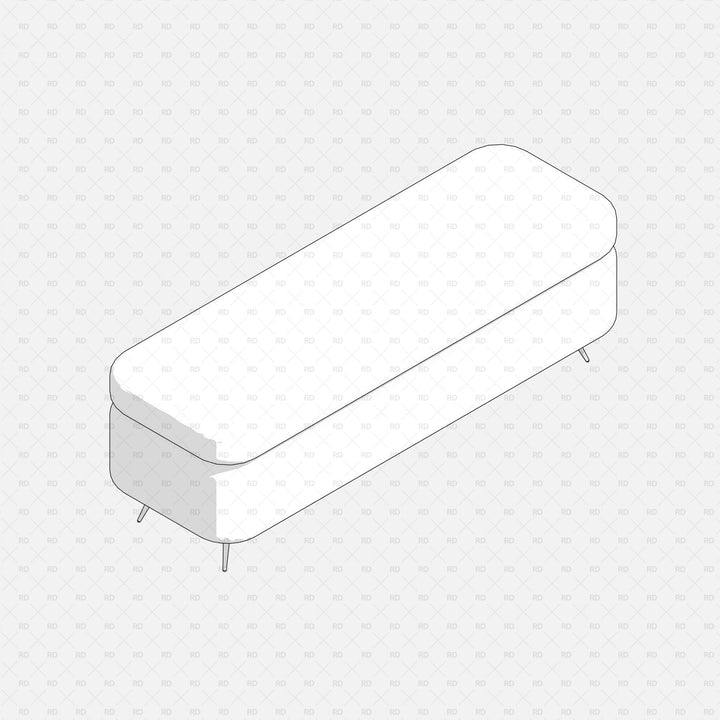 Download Free Revit Bedroom Benches Family - Bench 01 | RD Studio