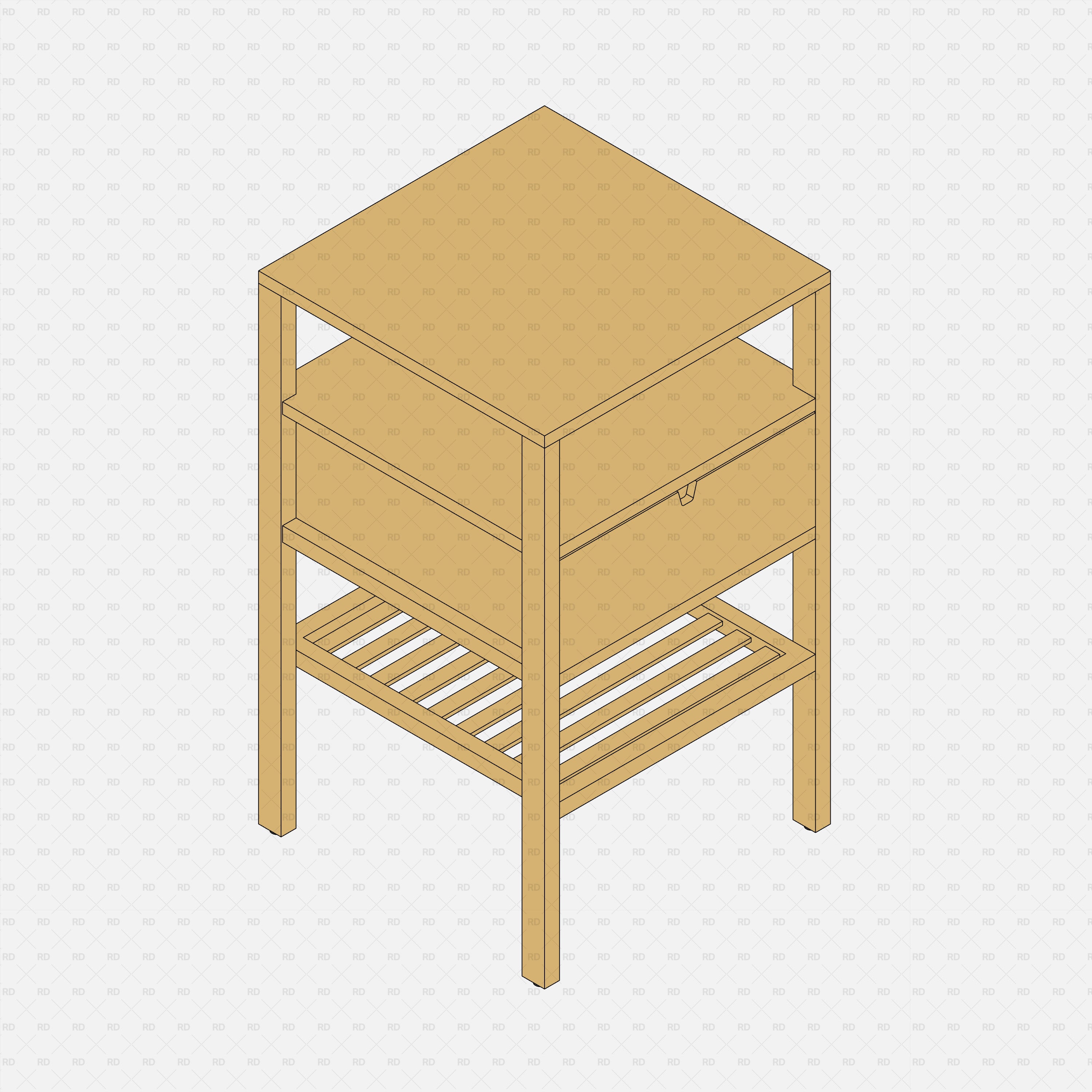 revit native bedside table