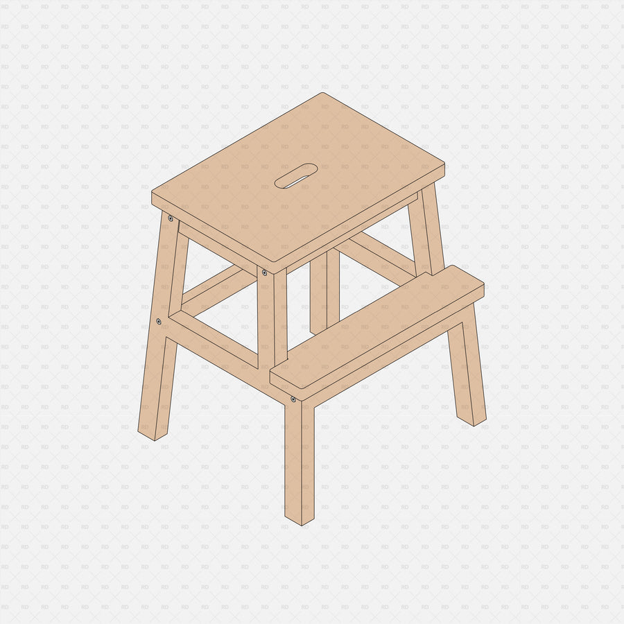 Download FREE IKEA Revit Families | IKEA BEKVÄM Step Stool | Revit Dynamo