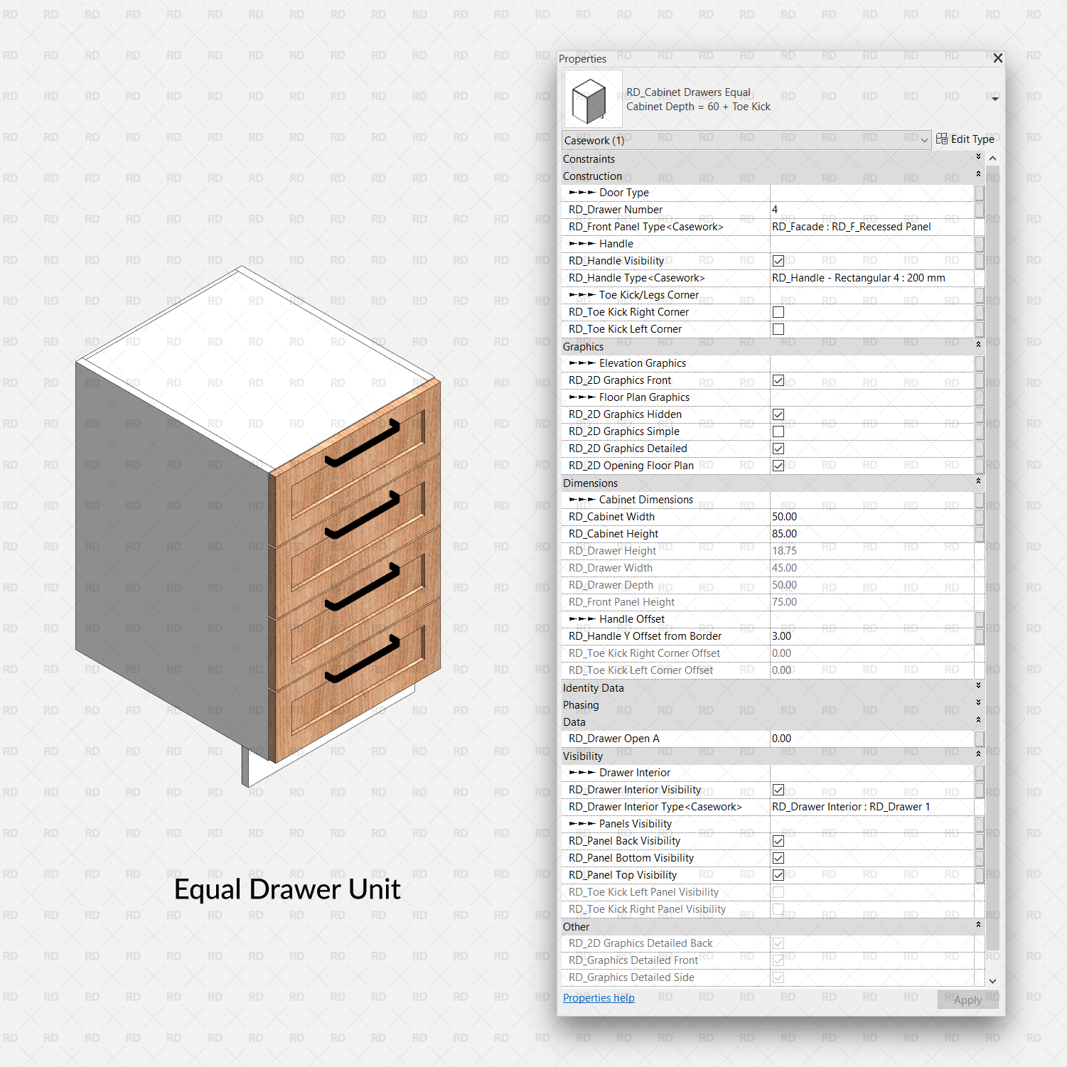 revit drawer unit 