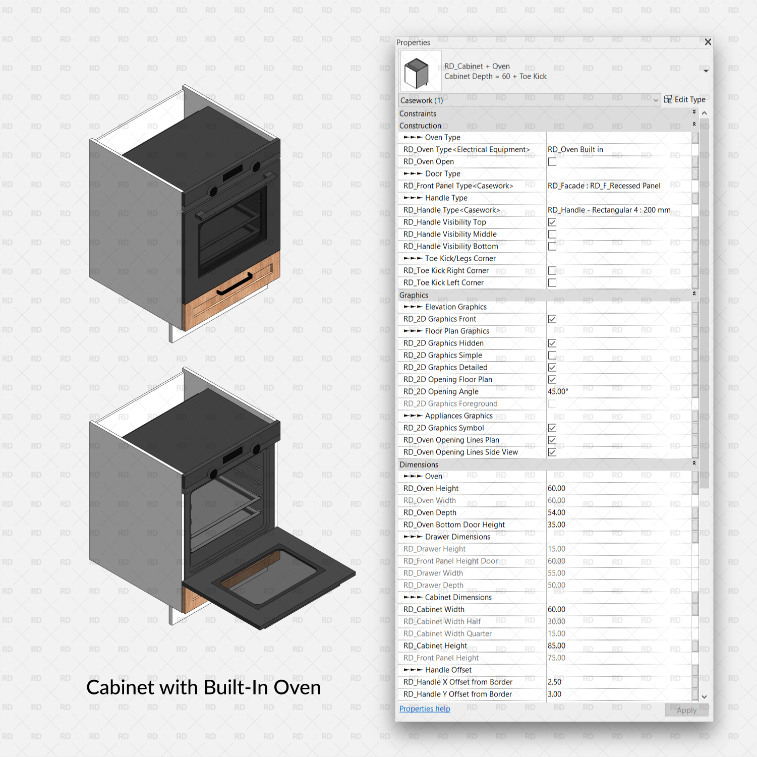 revit built in oven 