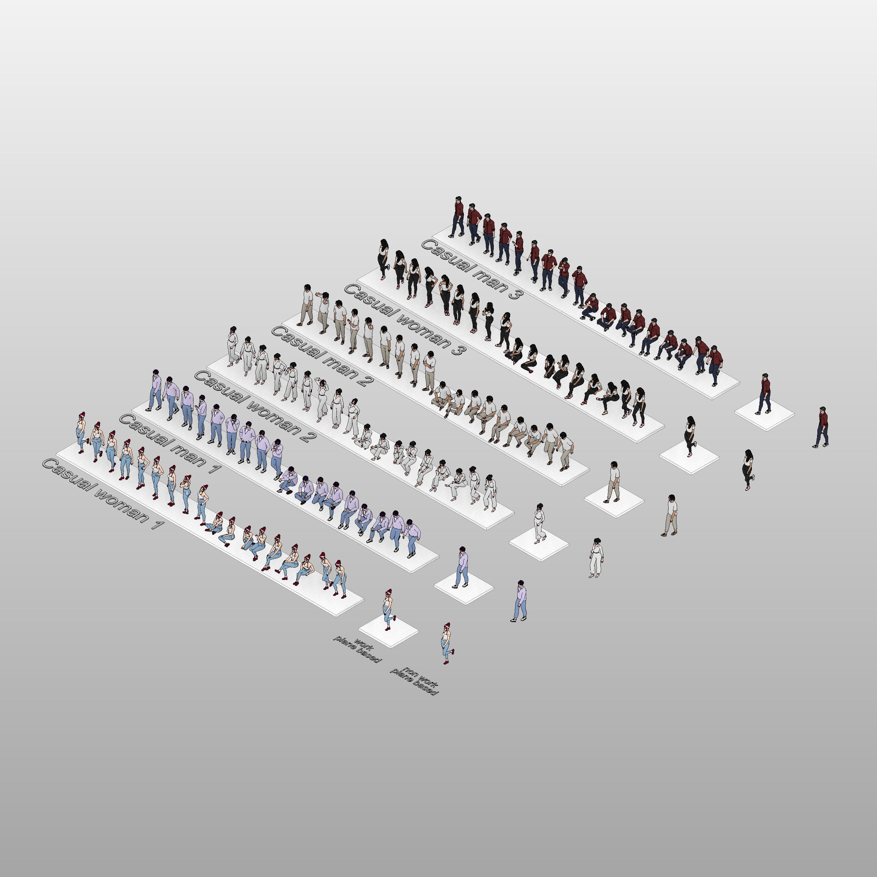 3d poeple families revit