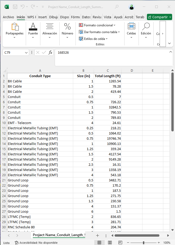Dynamo script: Conduit Length Calculator for Revit MEP python script excel 