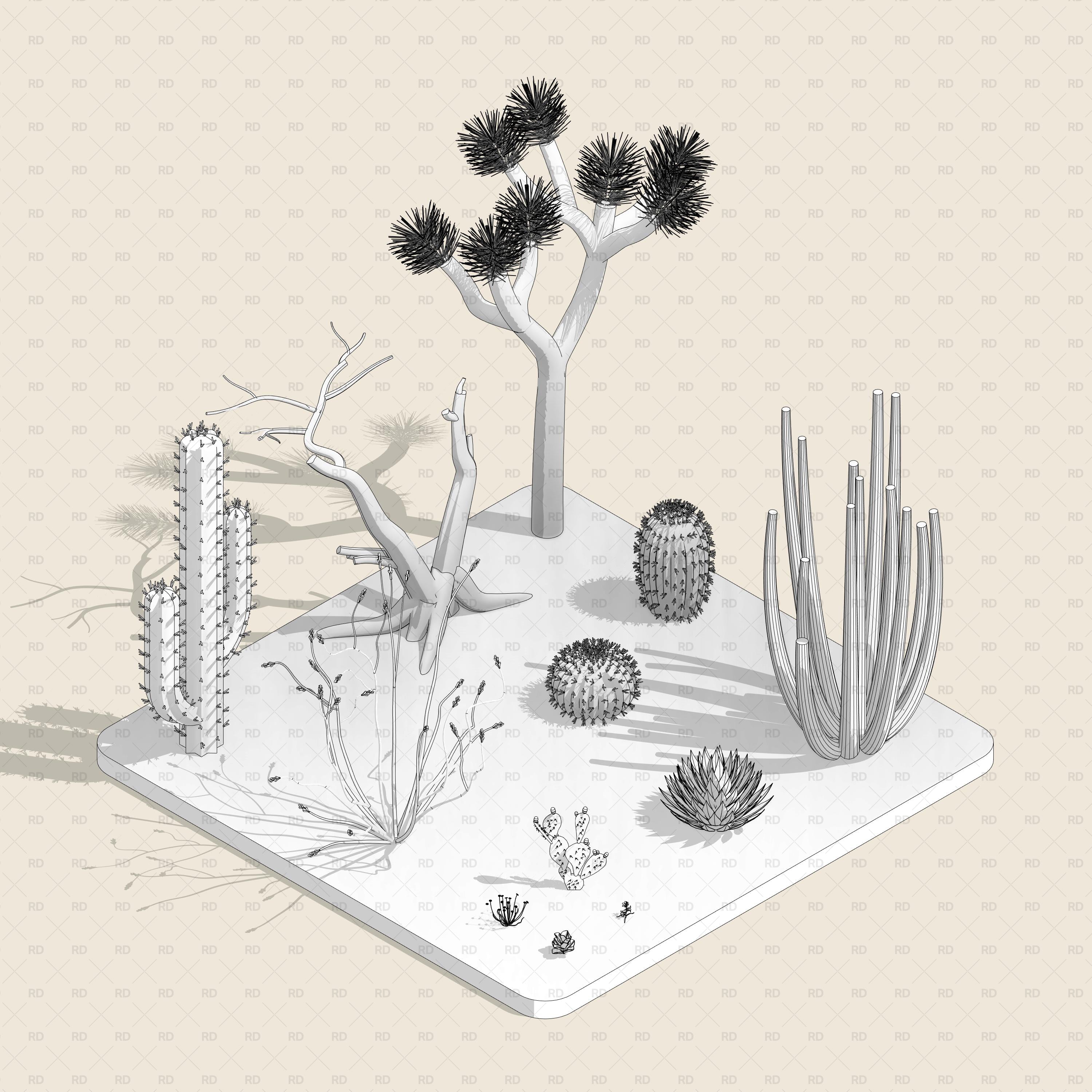 revit desert planting