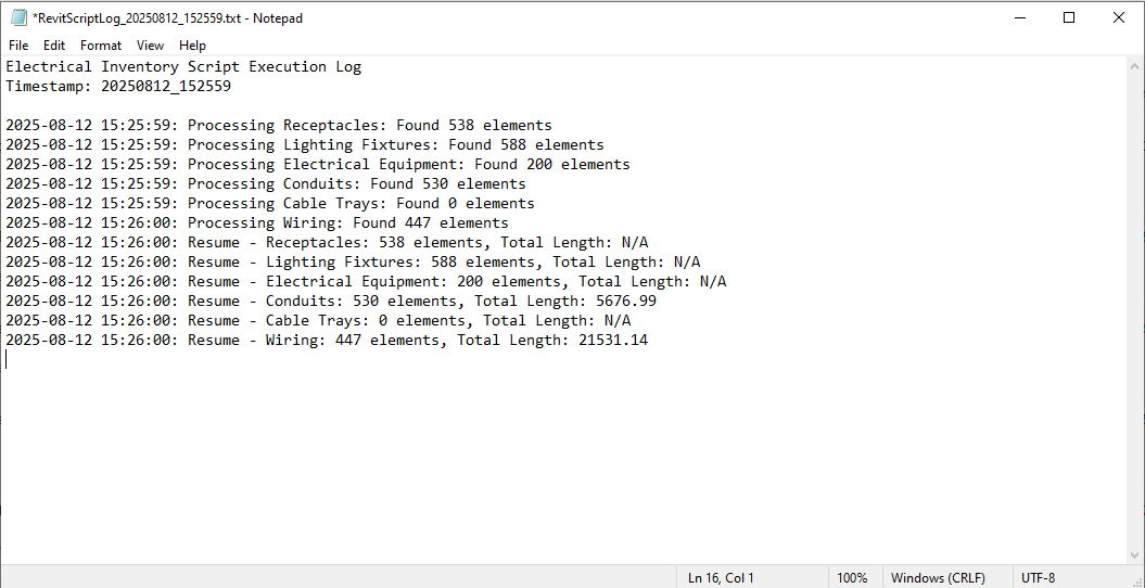 download revit Dynamo Script - Electrical Inventory for Revit MEP - python