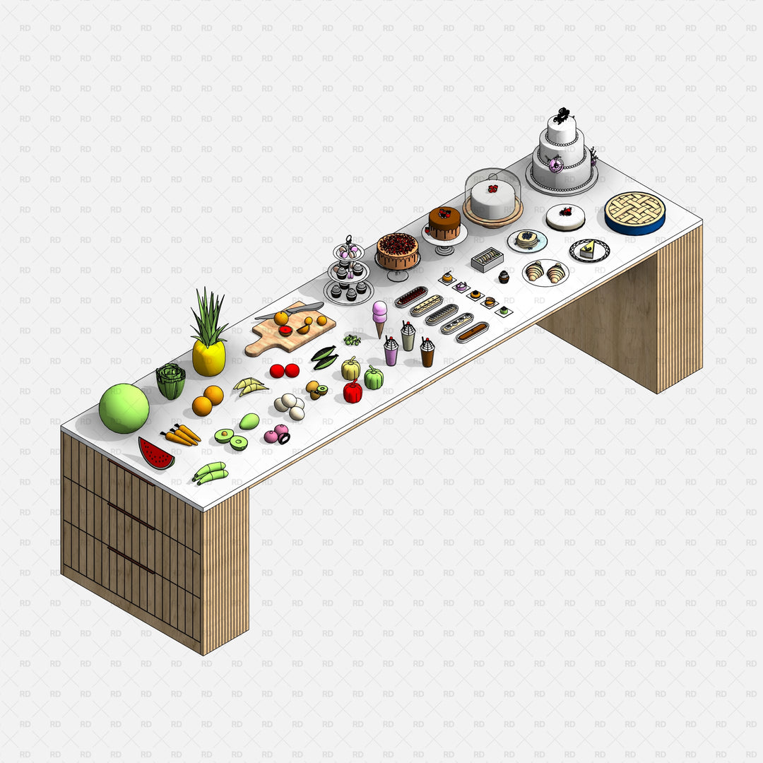 Download Free Revit Food Family - Pizza | RD Studio