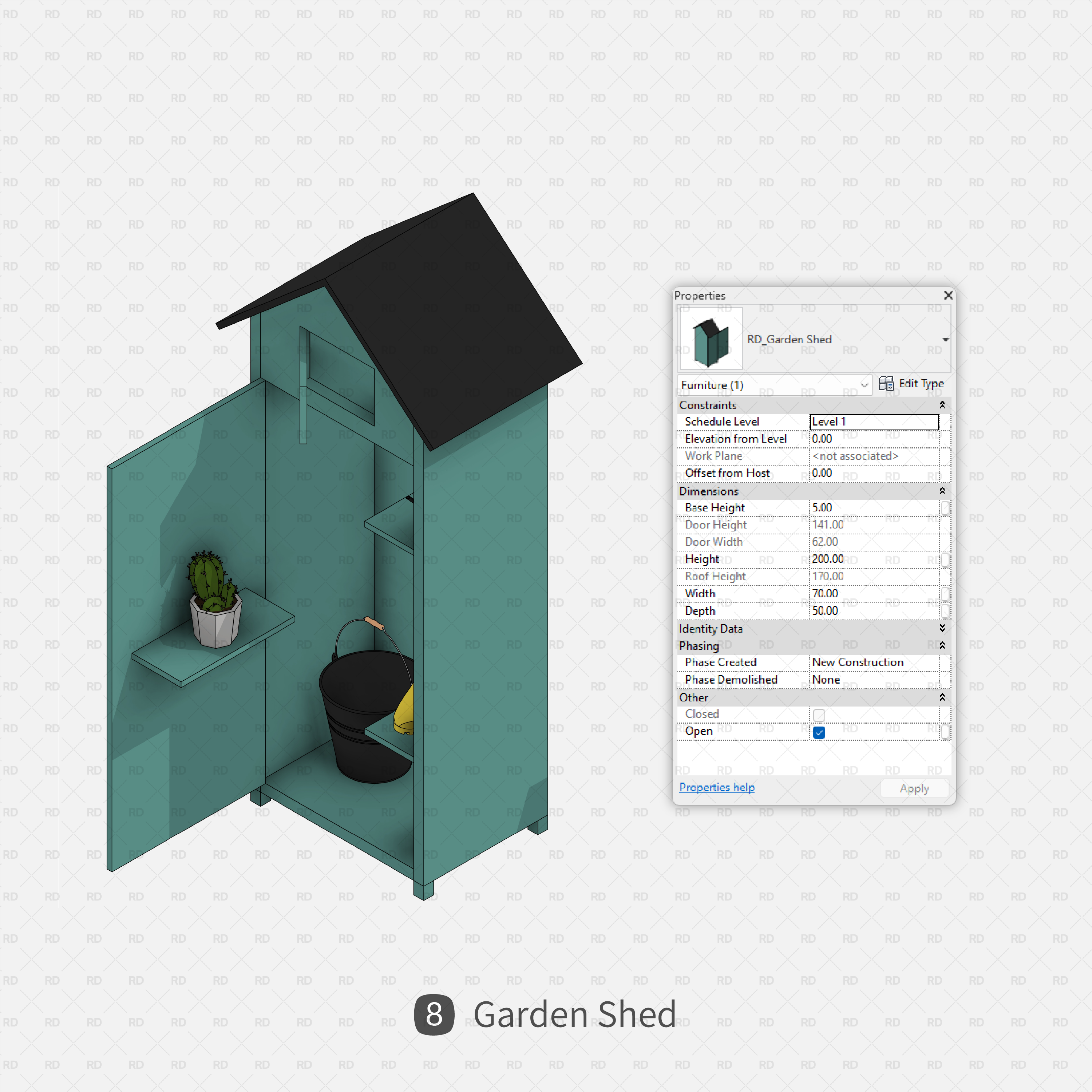 revit garden shed