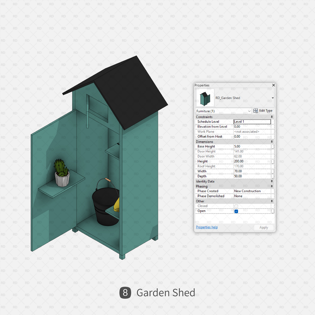 Download Gardening and Garage Tools and Revit Families | RD Studio