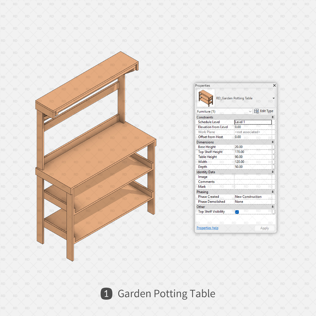 Download Gardening and Garage Tools and Revit Families | RD Studio