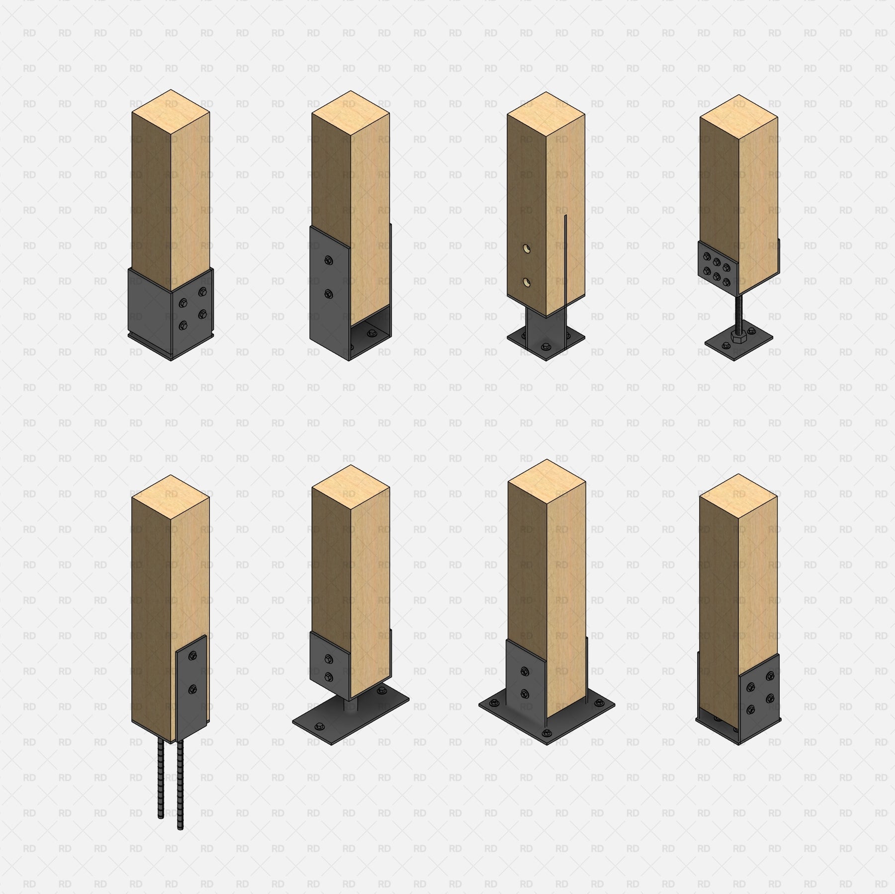 Wood Beam To Column Connection Details Revit - The Best Picture Of Beam