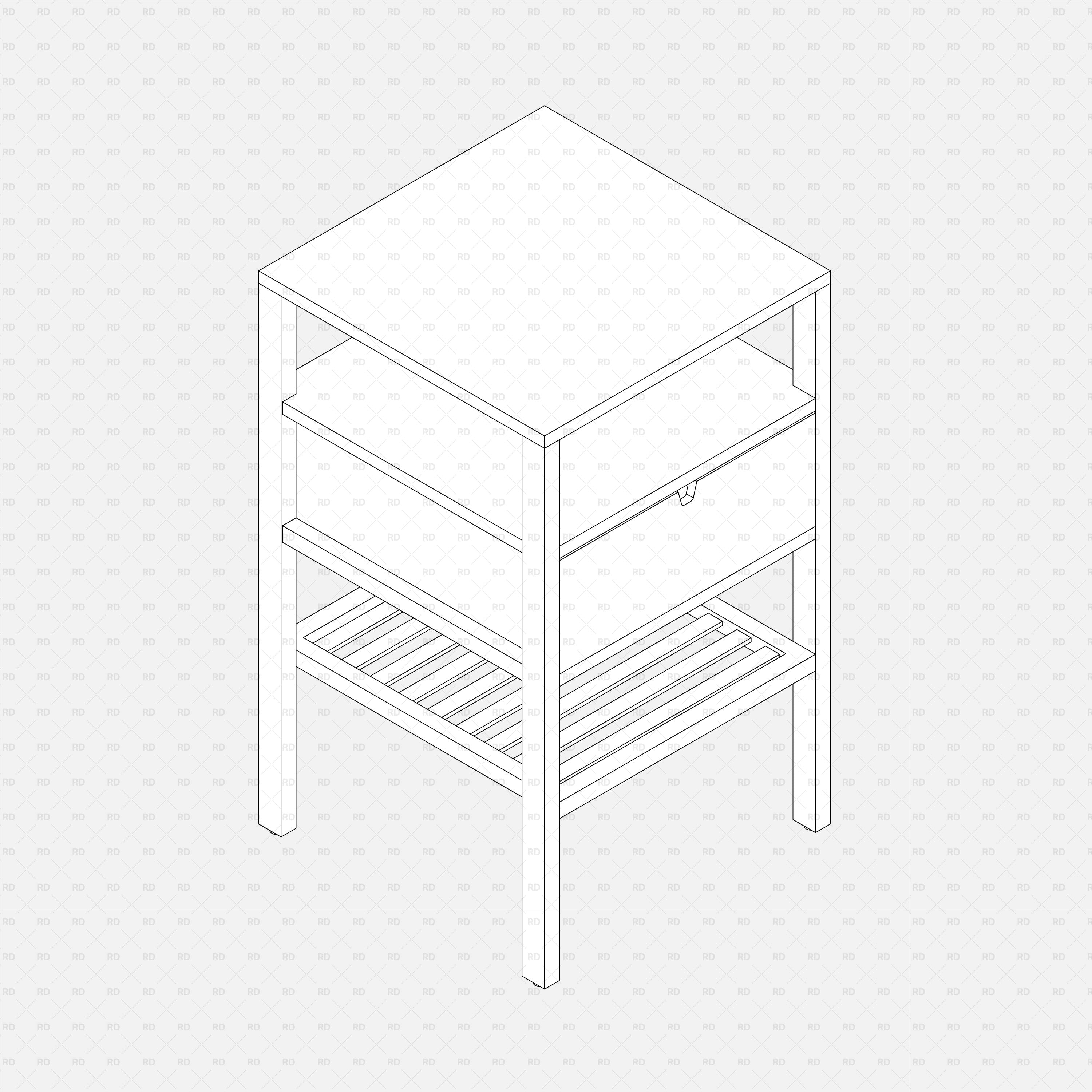 download revit bedside table