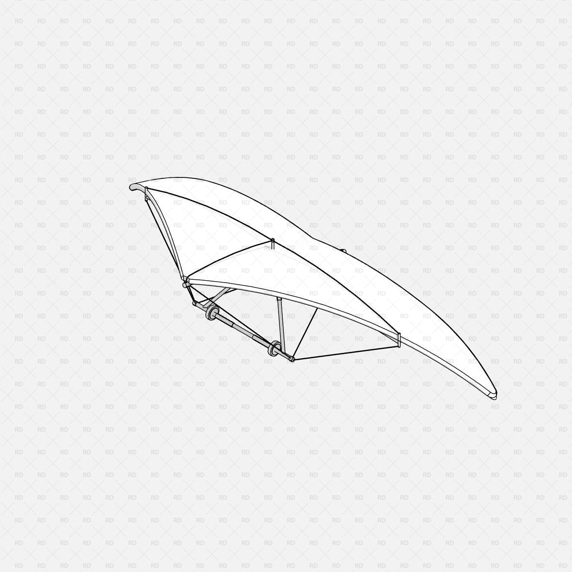 download high quality revit family hang glider