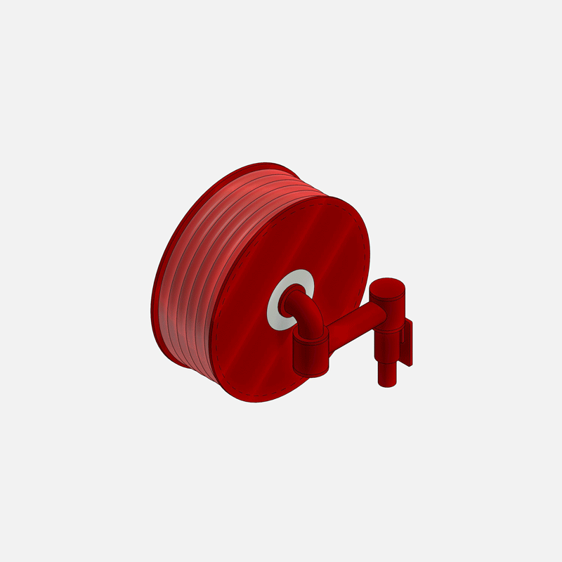 Revit Fire protection pack RD Studio BIM blocks rfa fully parametric fire hose reel
