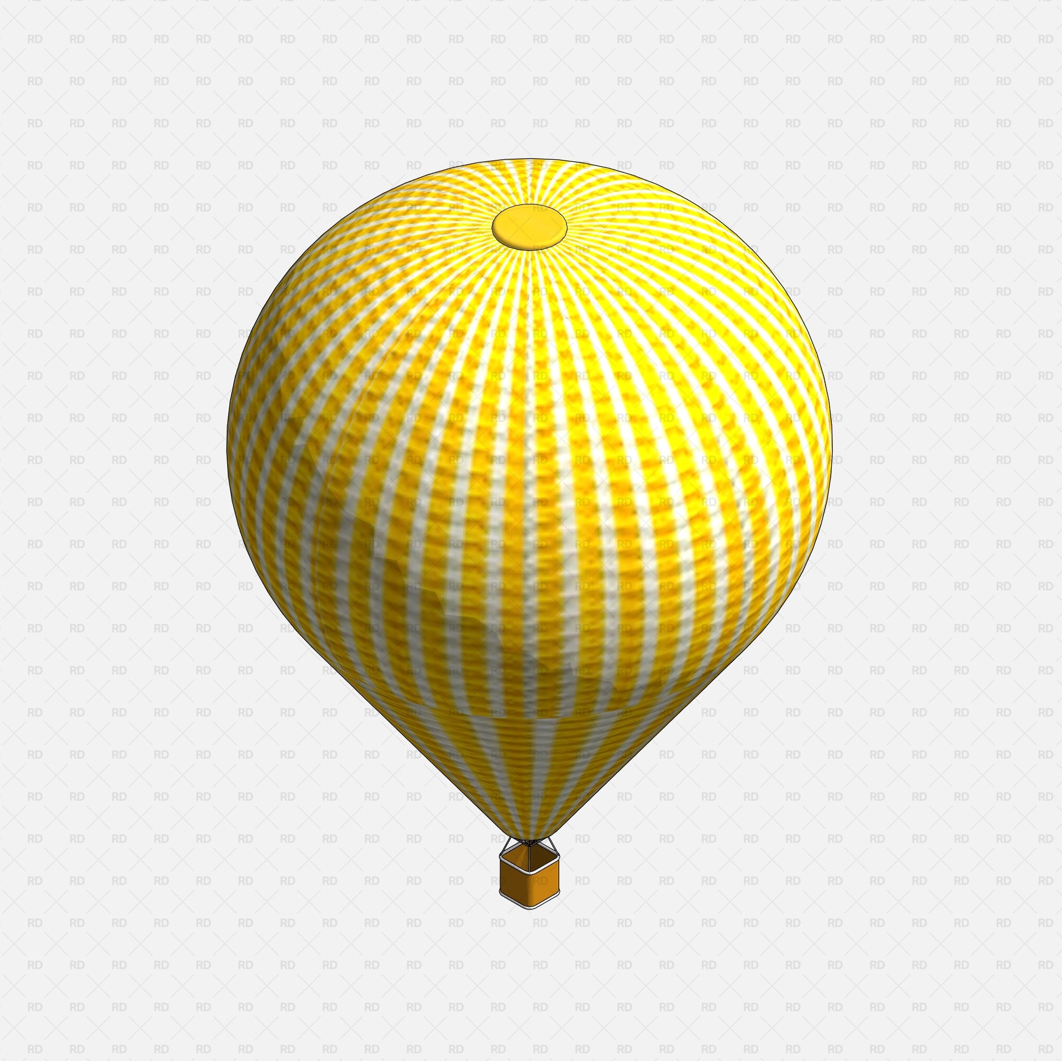 download high quality revit family hot air balloon