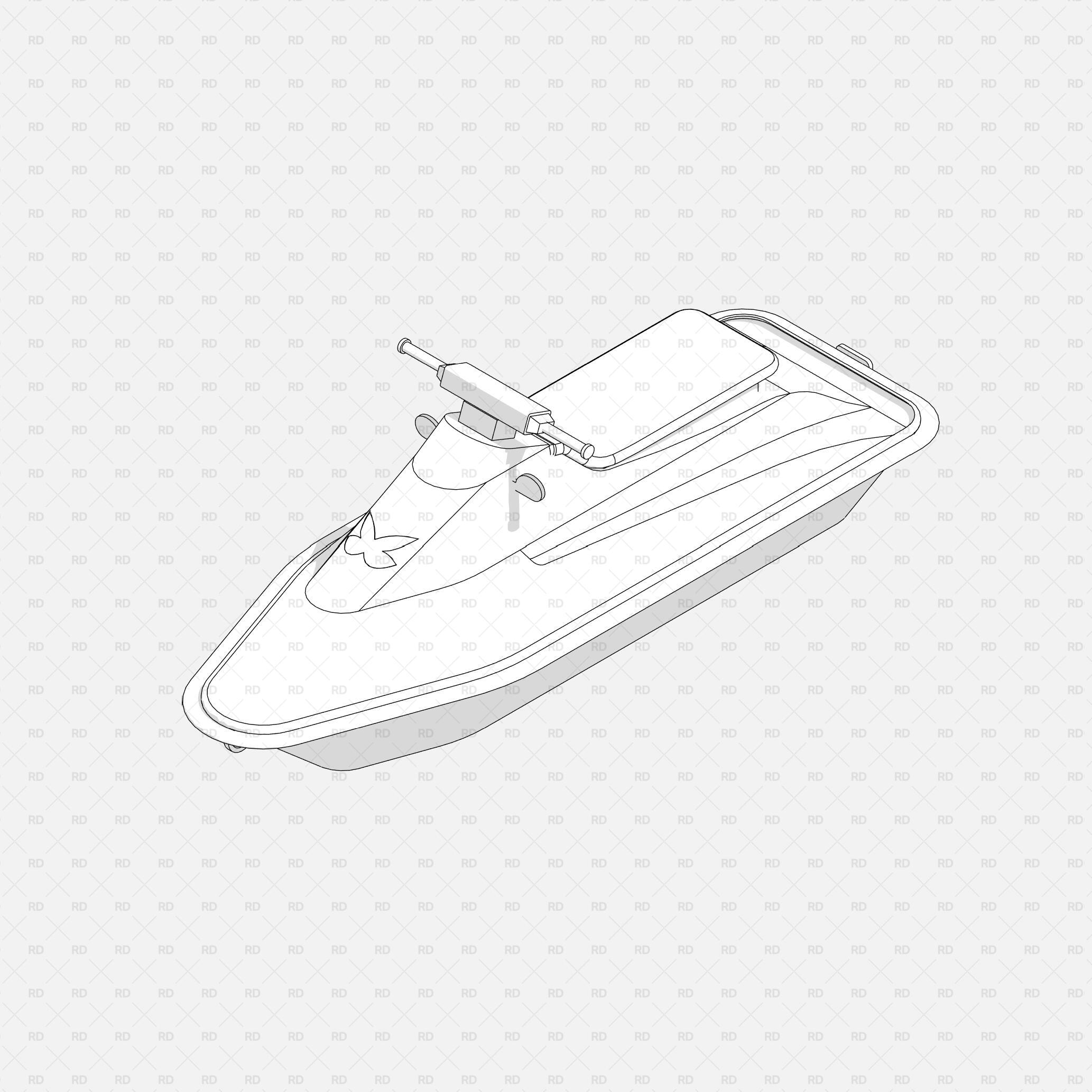 download high quality revit family jet ski