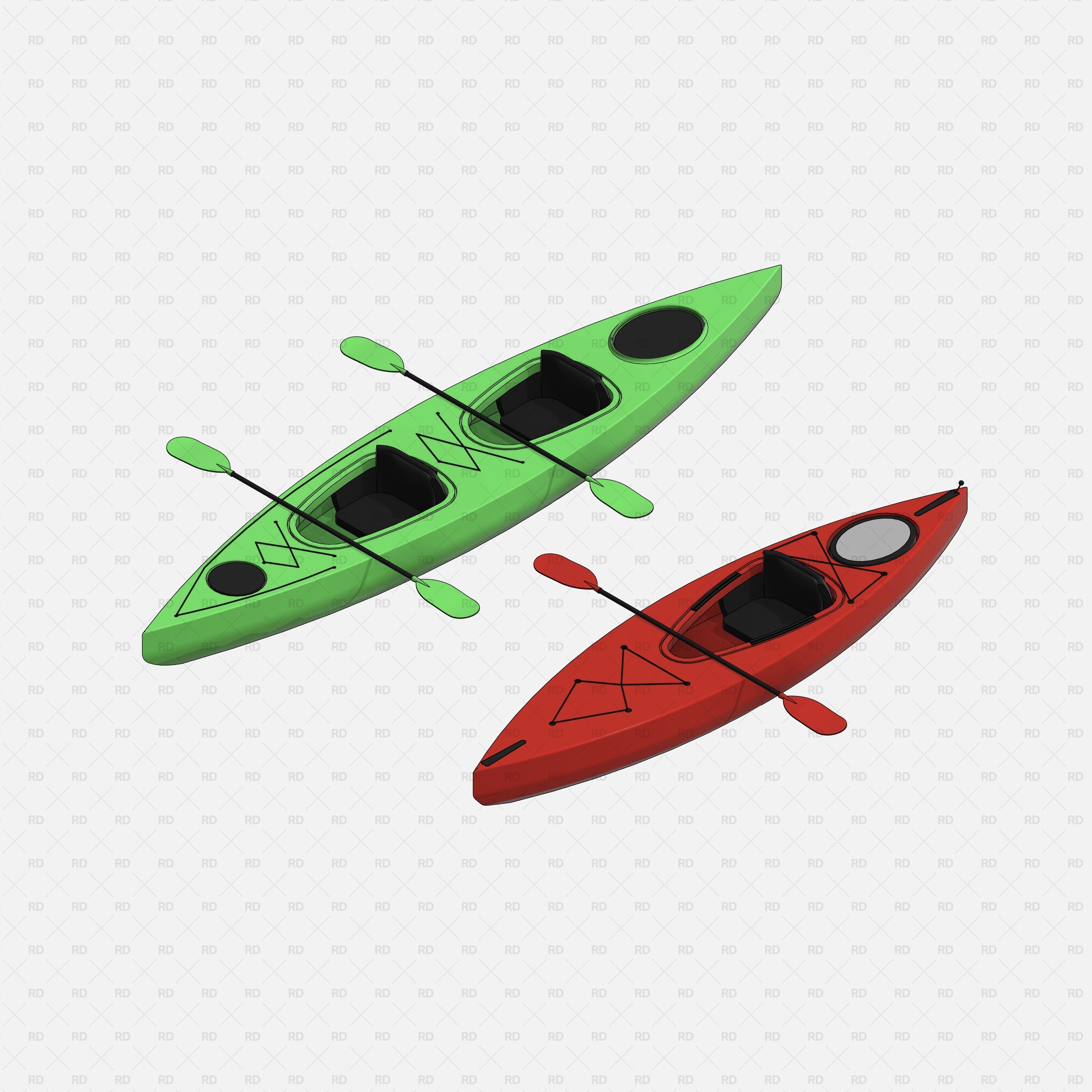 download high quality revit family kayak