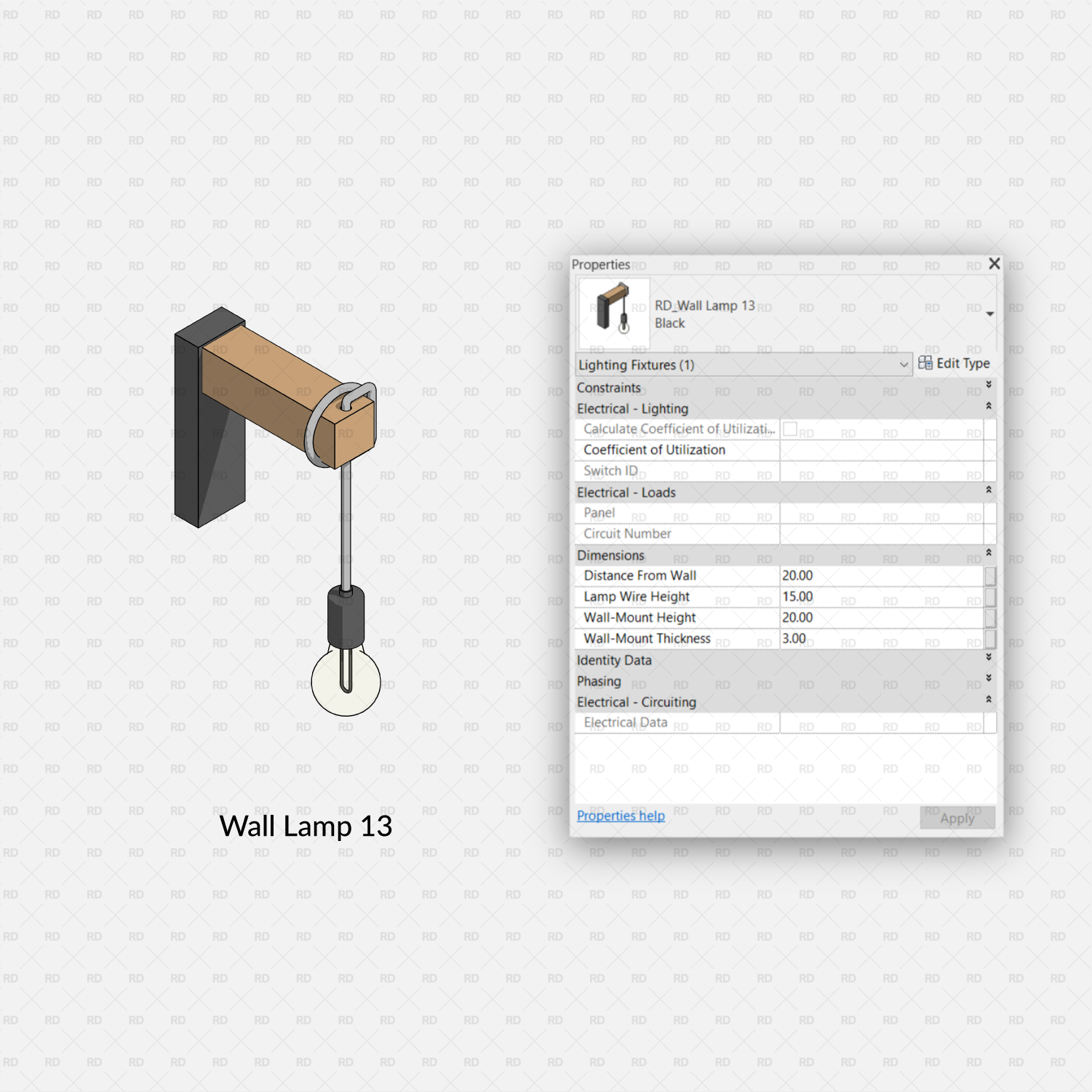 revit wall lamp download