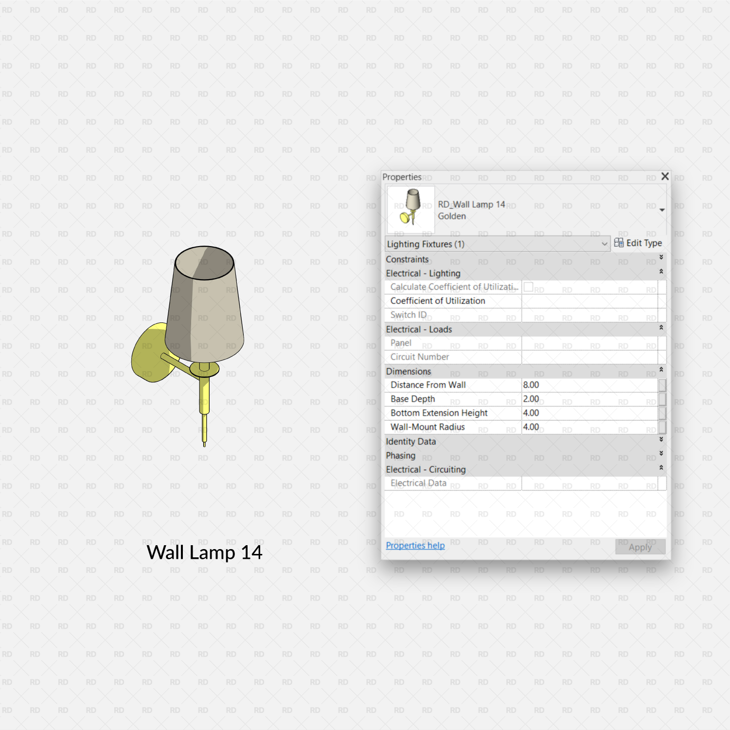 revit wall lighting fixture