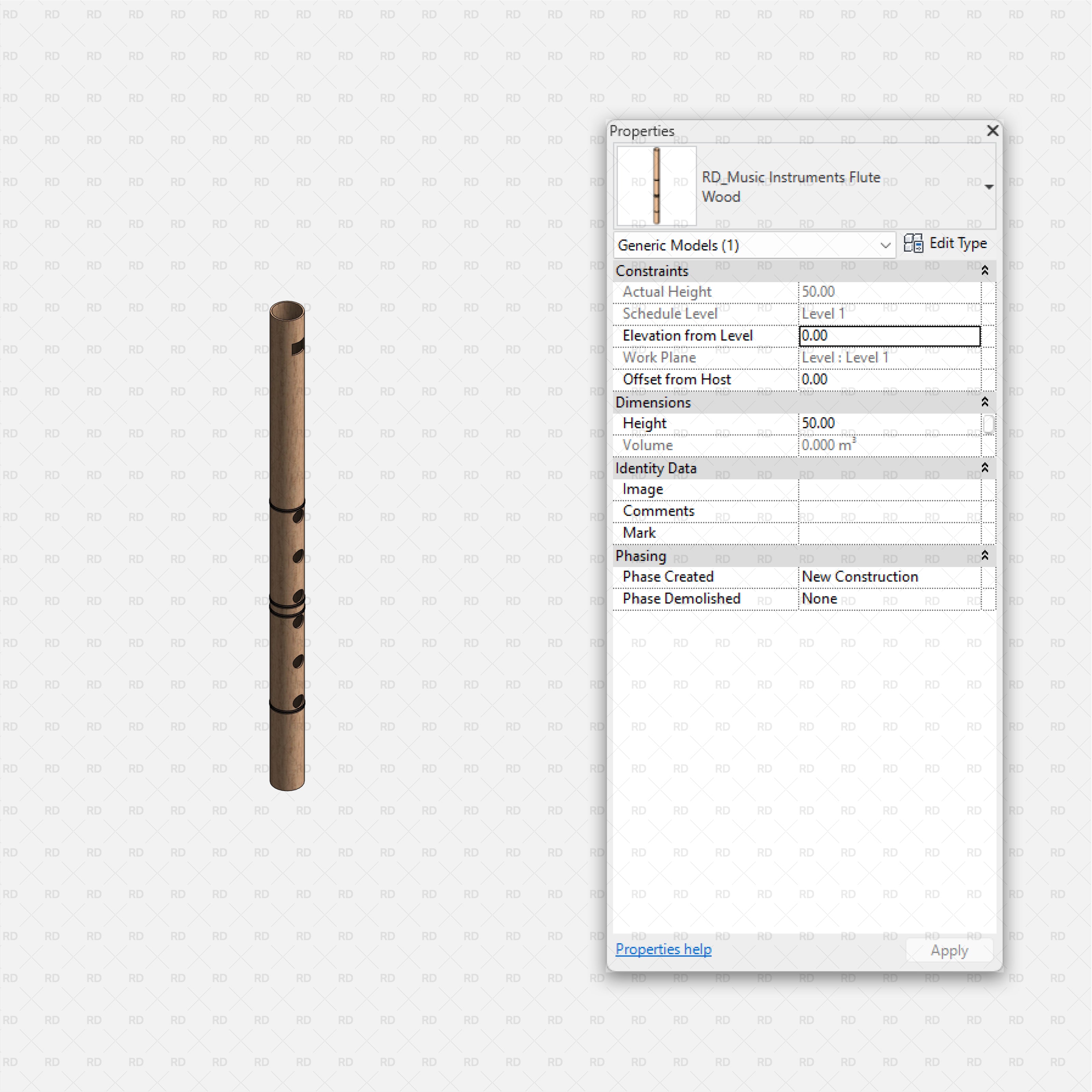 download revit music instrument family flute