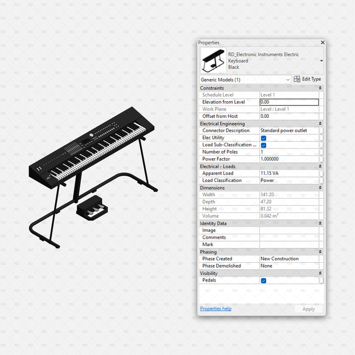 Download Revit Music Instruments Families | RD Studio