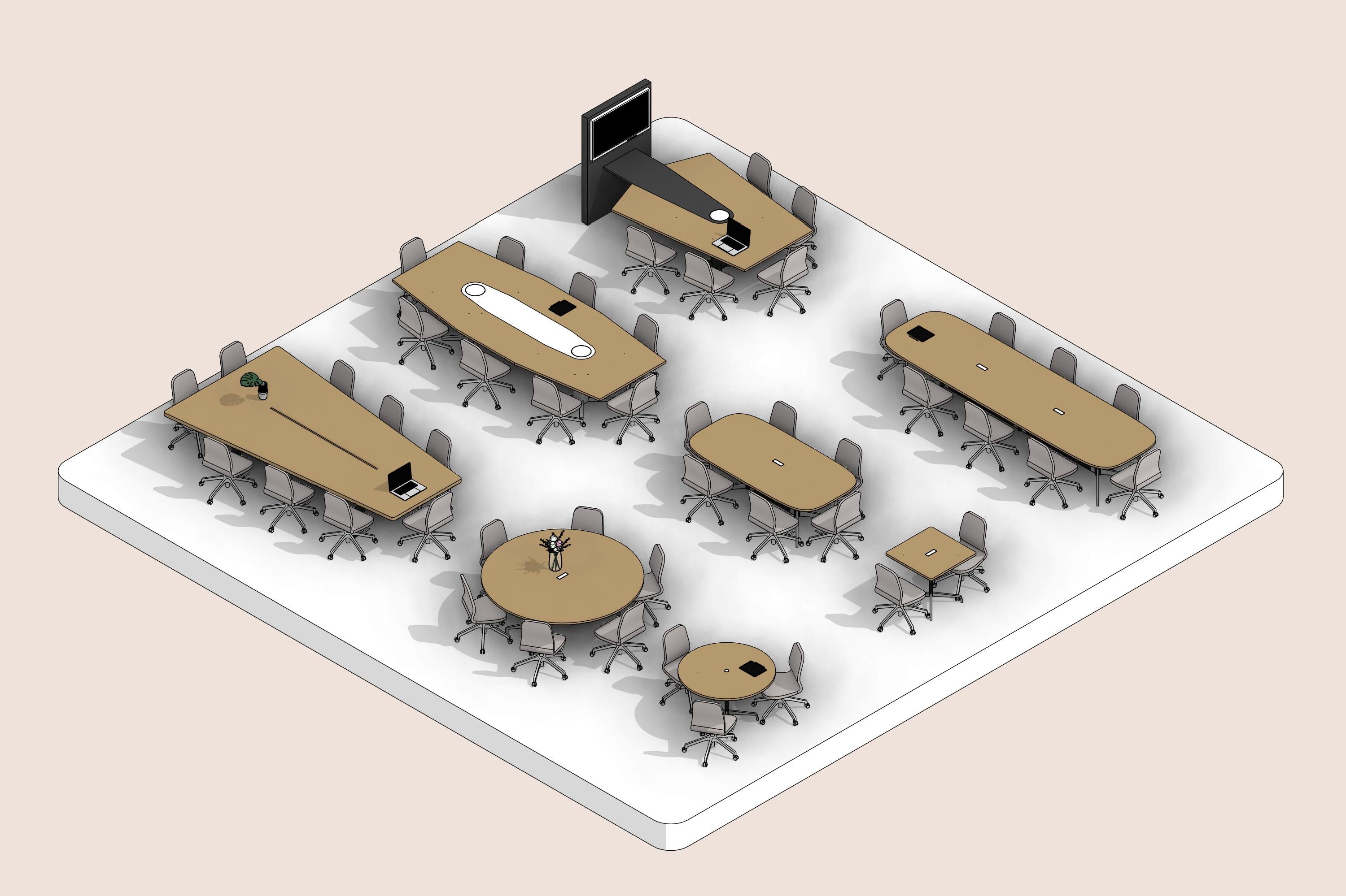 Office Table Rivet Professional Office Families - Complete Office | RD Studio