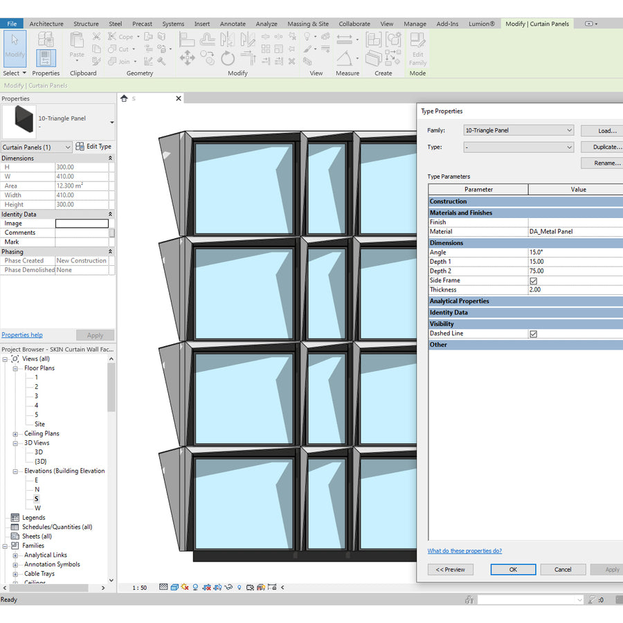 SKIN - Custom Revit Curtain Wall Facade System | RD Studio