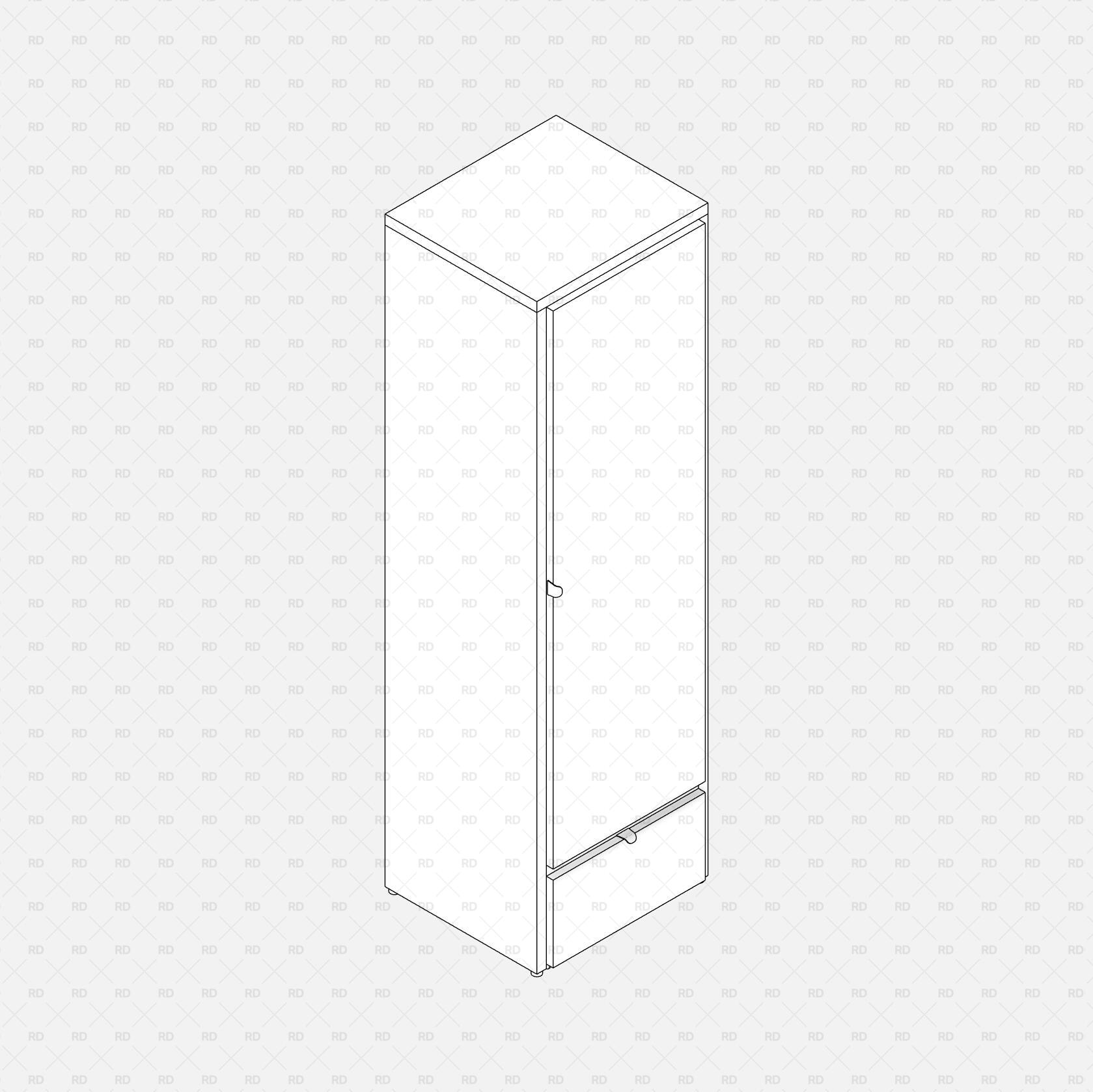 Revit Wardrobe Family with single door bottom drawer bim object free download block rd studio