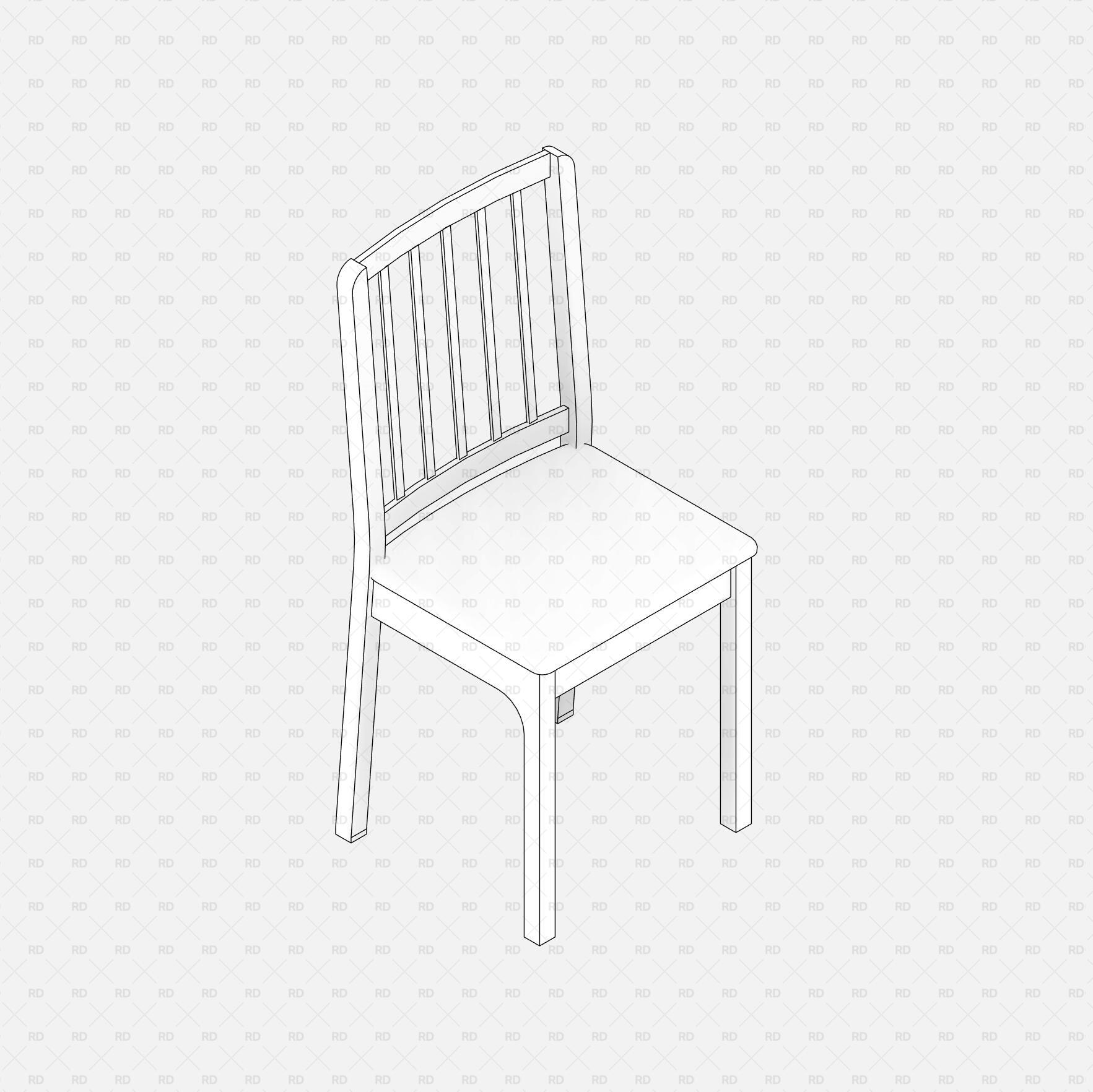 Revit Dining Chair 01 - RD Studio