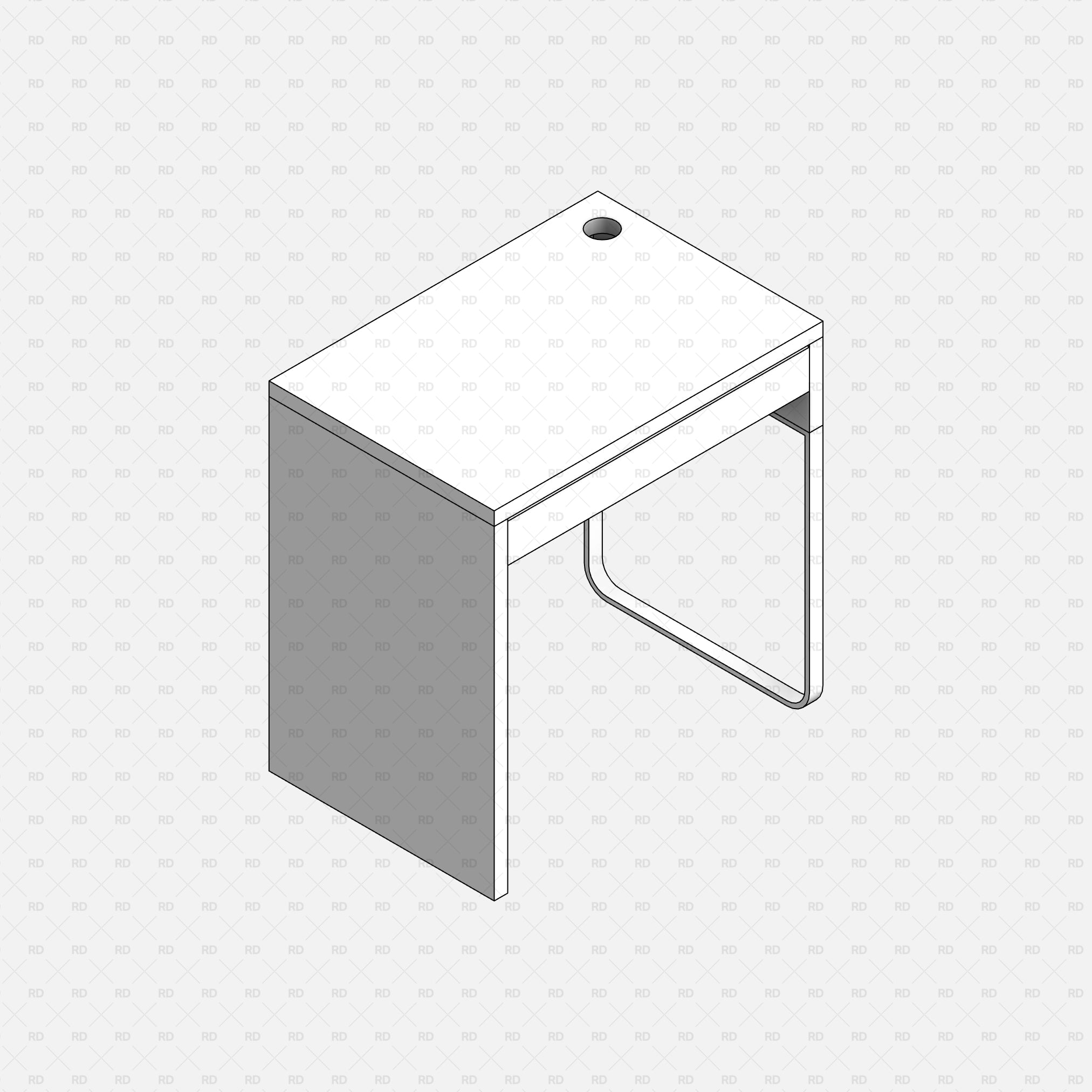 Revit family IKEA MICKE Desk with one drawer free download bim object 