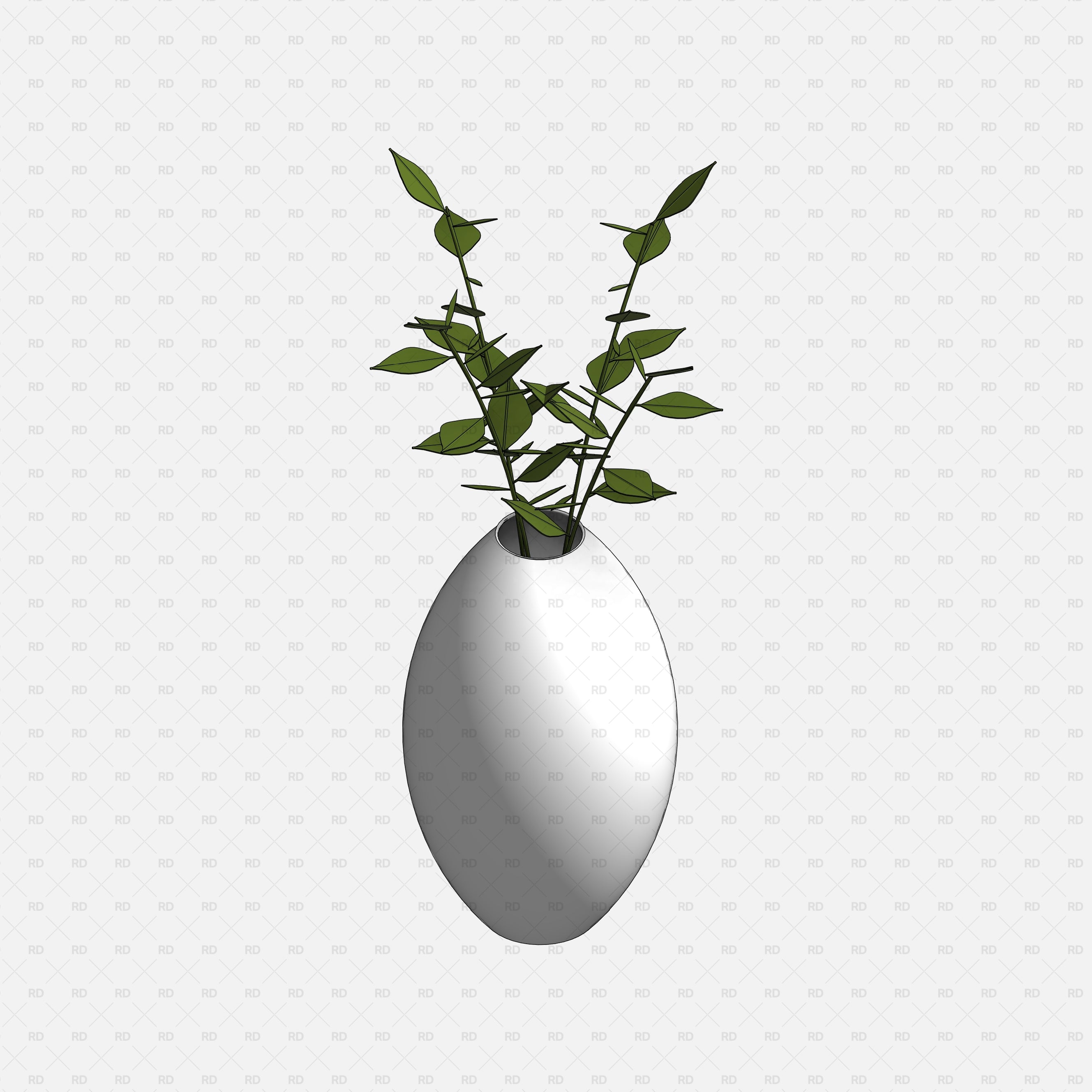 download free revit family decor vase plant 