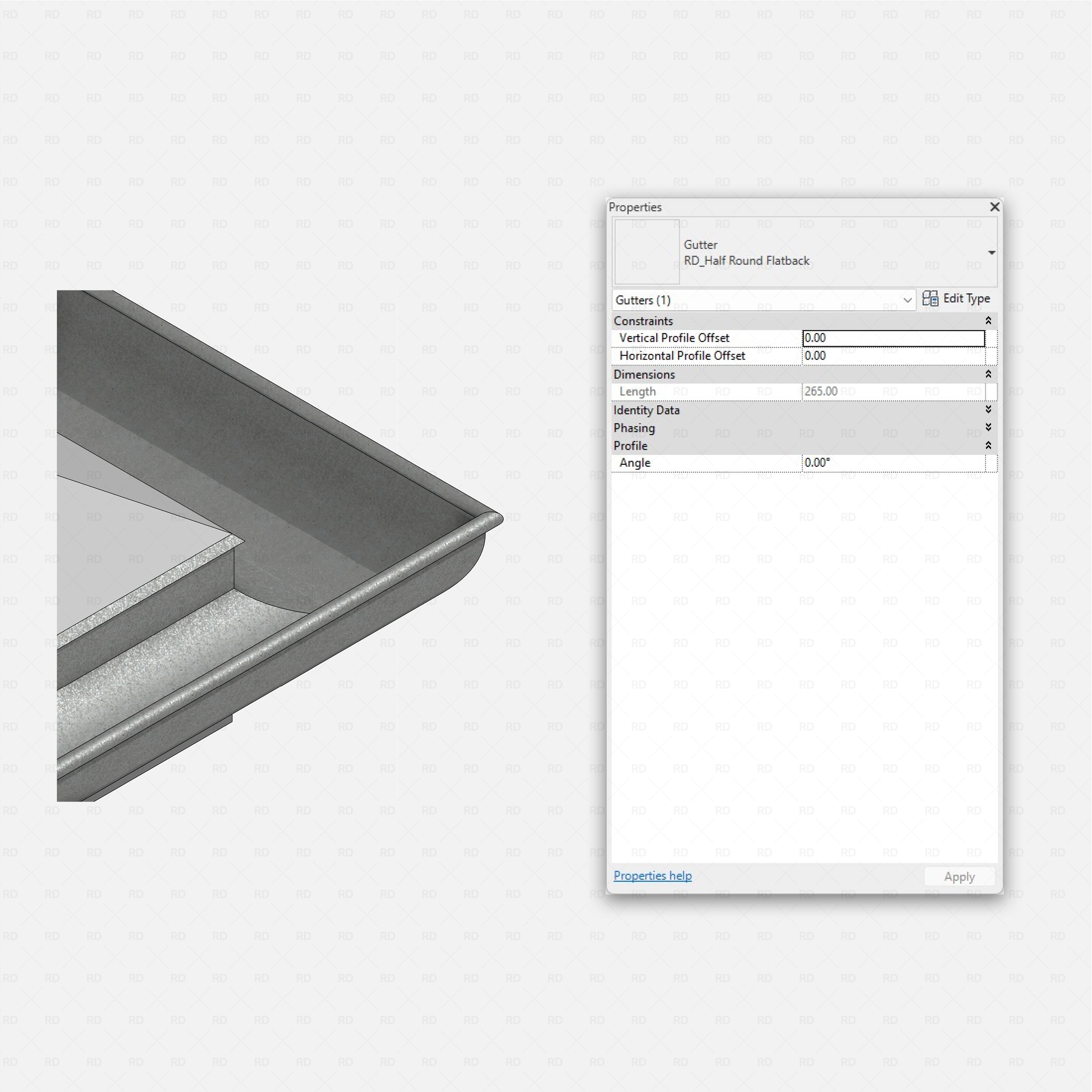 Revit Roof Gutters